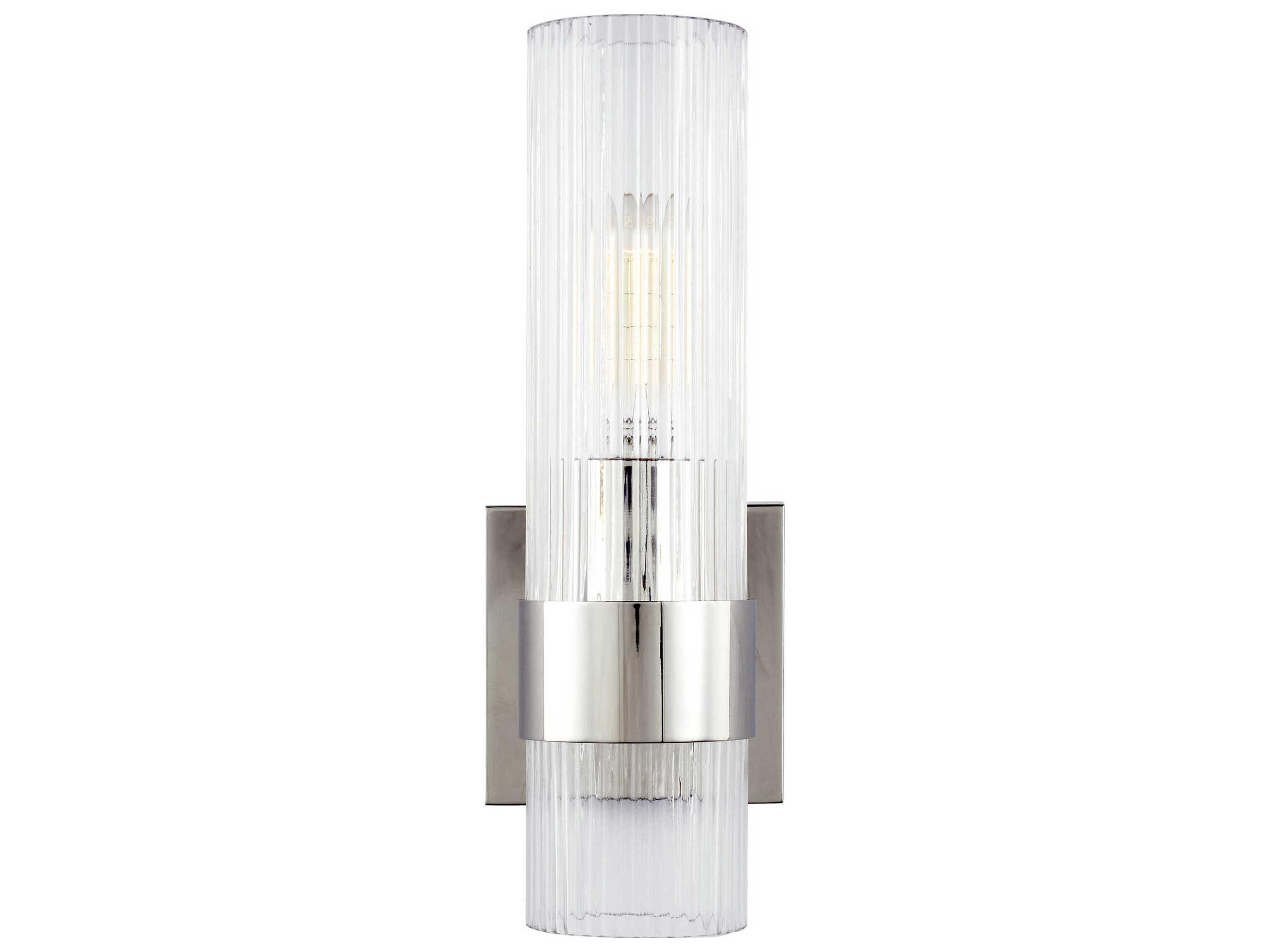 Visual Comfort Studio Geneva 1-Light Polished Nickel Wall Sconce