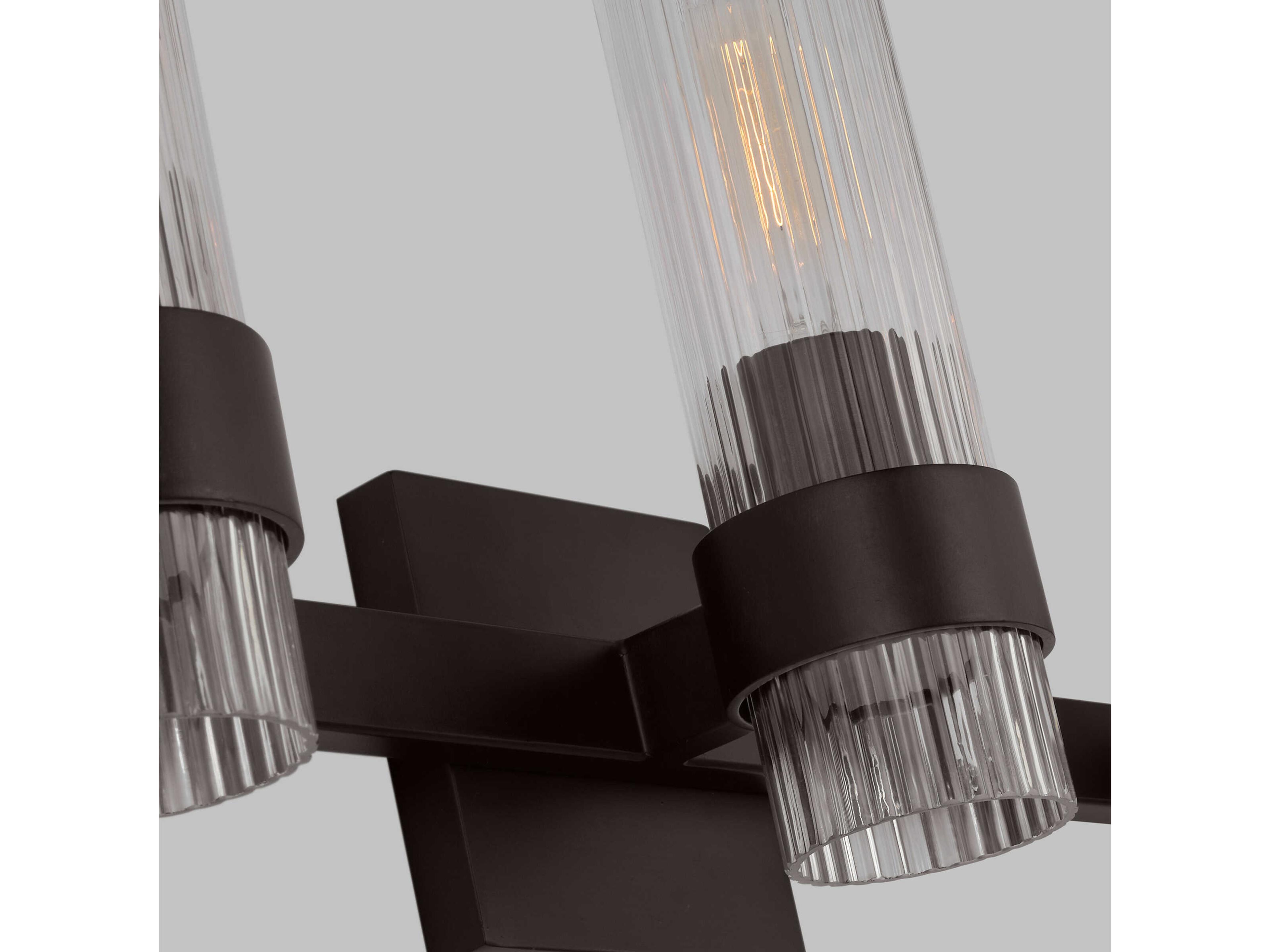 Visual Comfort Studio Geneva 3-Light Aged Iron Black Vanity Light