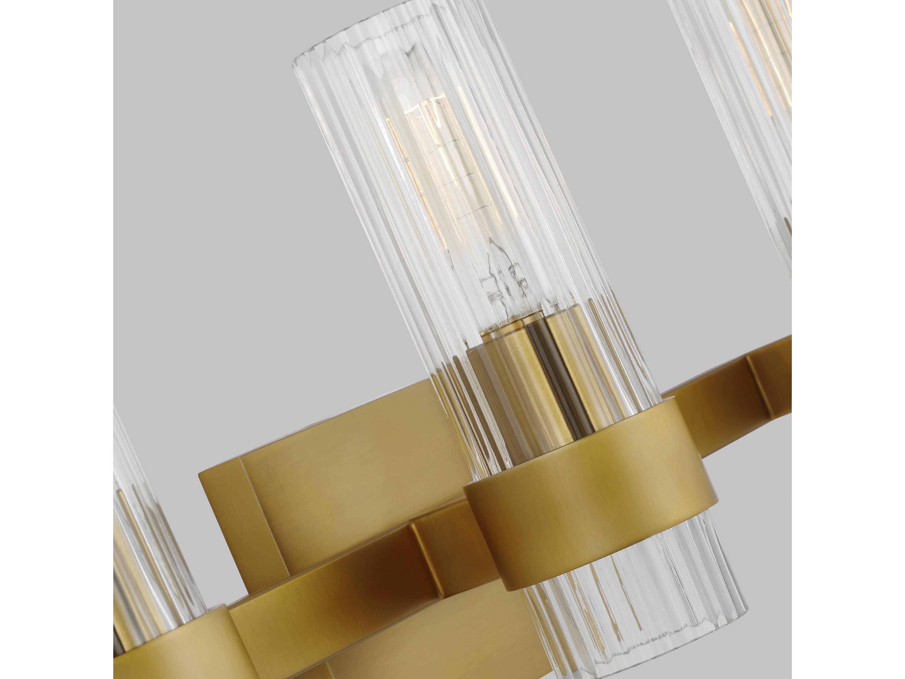 Visual Comfort Studio Geneva 3-Light Burnished Brass Vanity Light