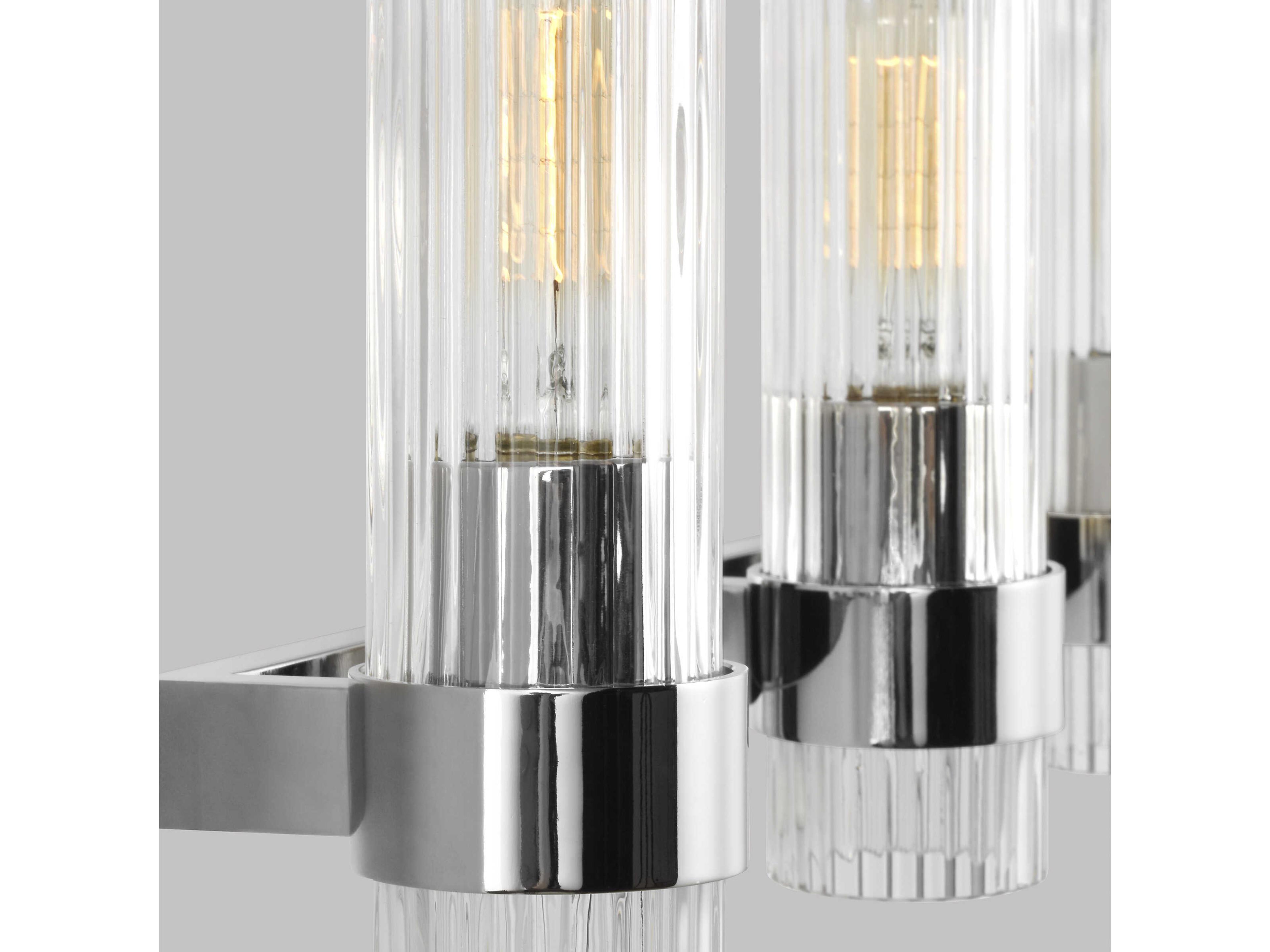 Visual Comfort Studio Geneva 3-Light Polished Nickel Vanity Light