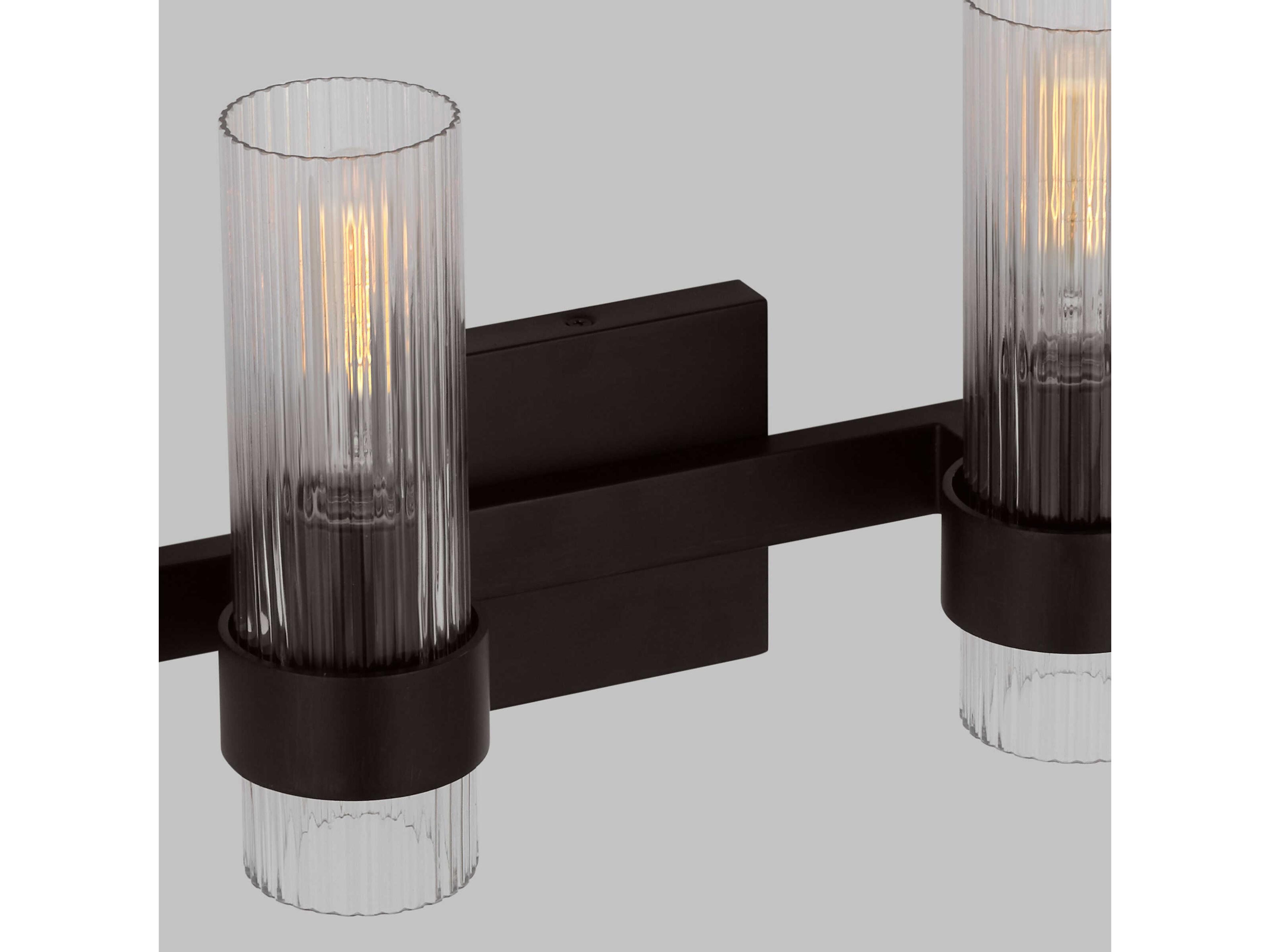 Visual Comfort Studio Geneva 4-Light Aged Iron Black Vanity Light