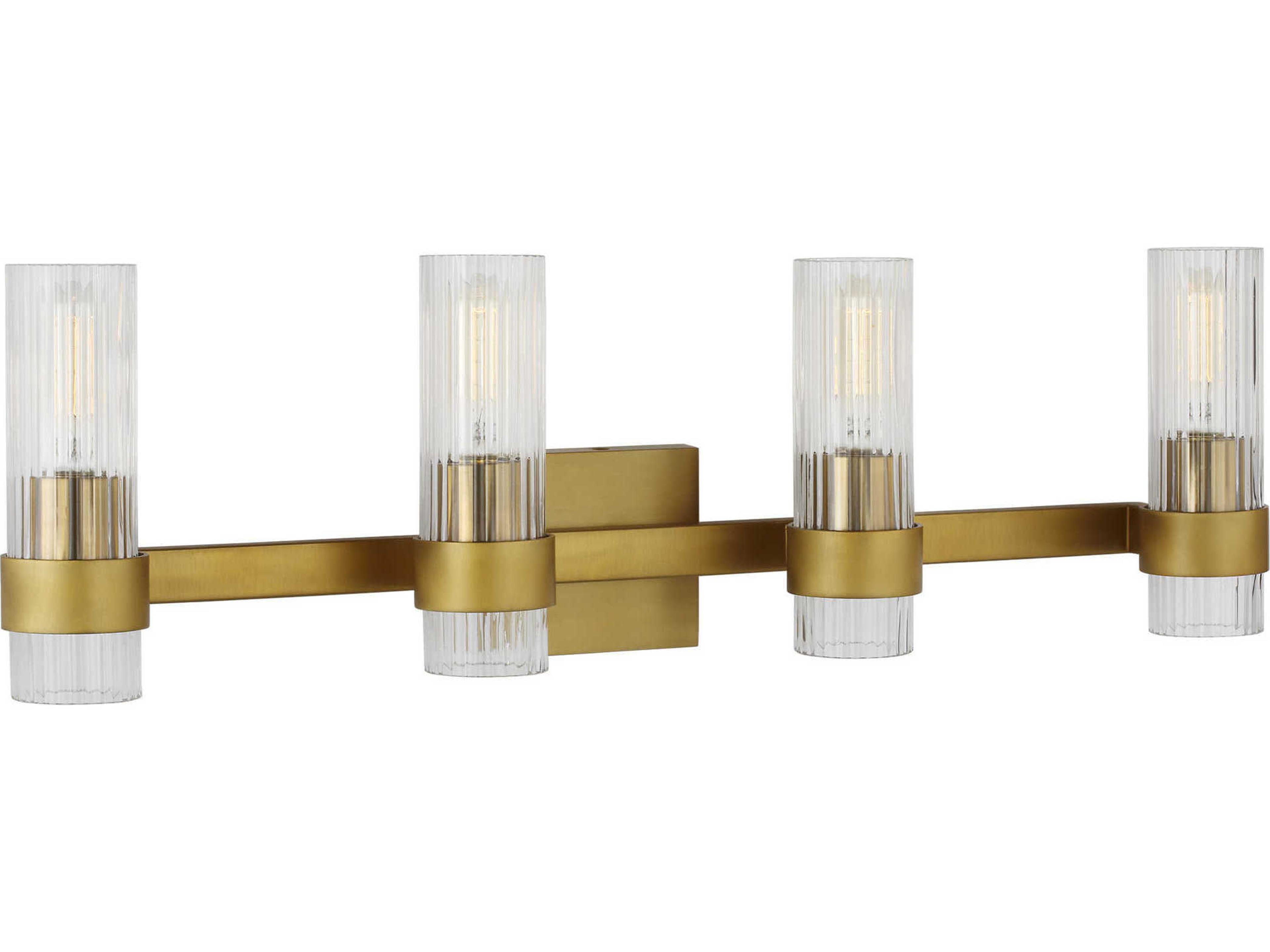 Bathroom Vanity Light Geneva 4 Light Burnished Brass