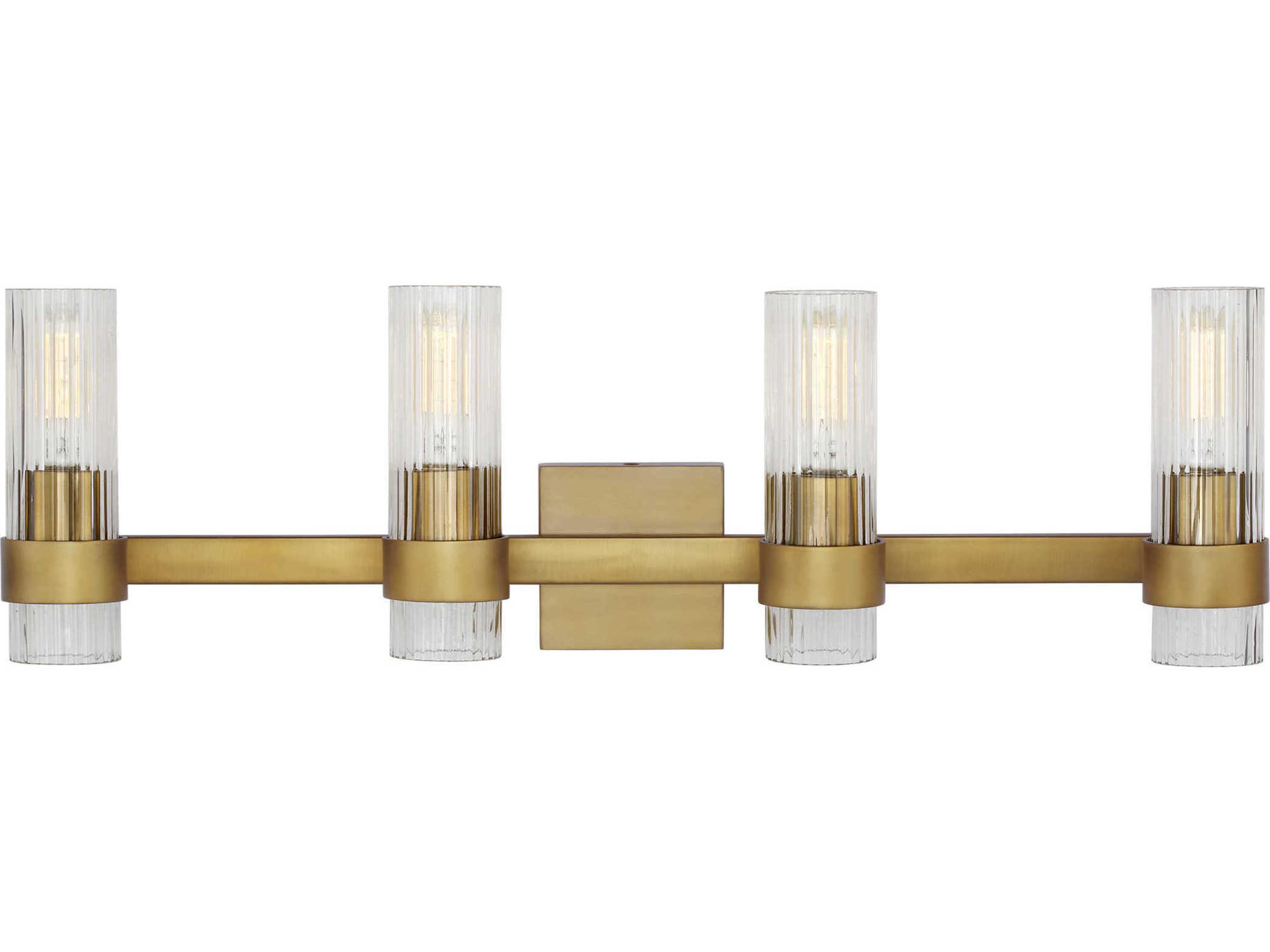 Visual Comfort Studio Geneva 4-Light Burnished Brass Vanity Light