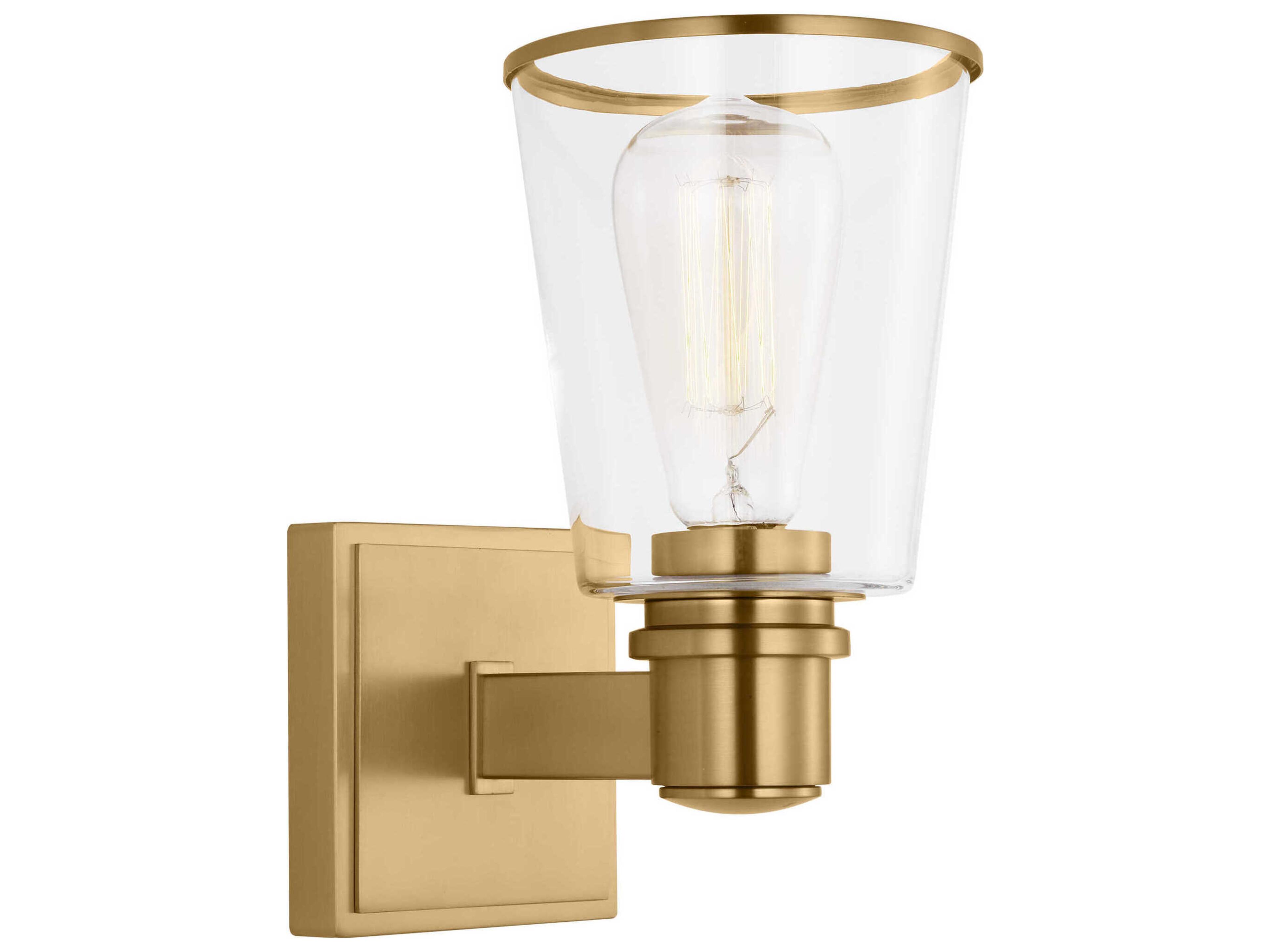 Visual Comfort Studio Alessa 1-Light Burnished Brass Wall Sconce