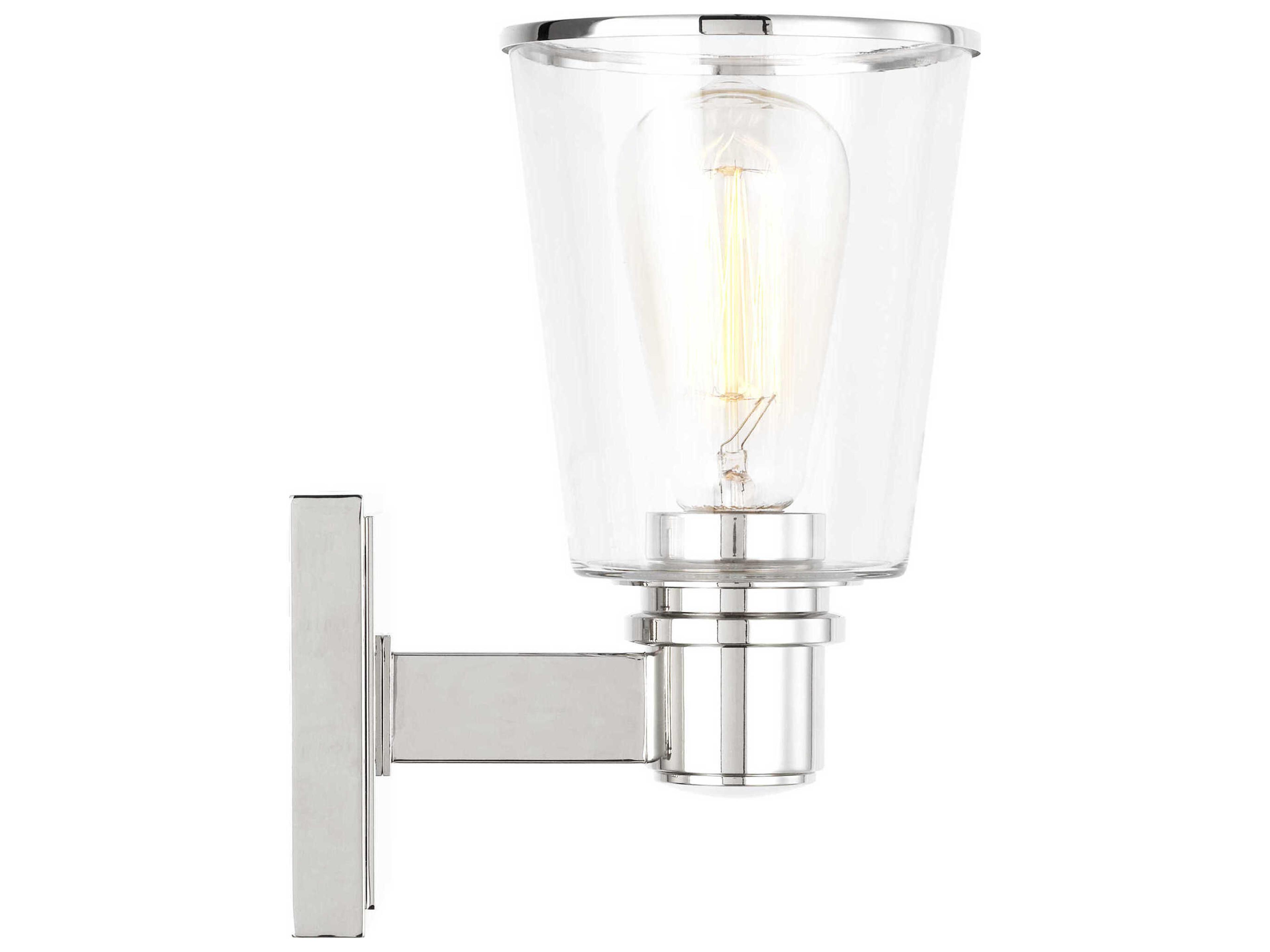 Visual Comfort Studio Alessa 1-Light Polished Nickel Wall Sconce