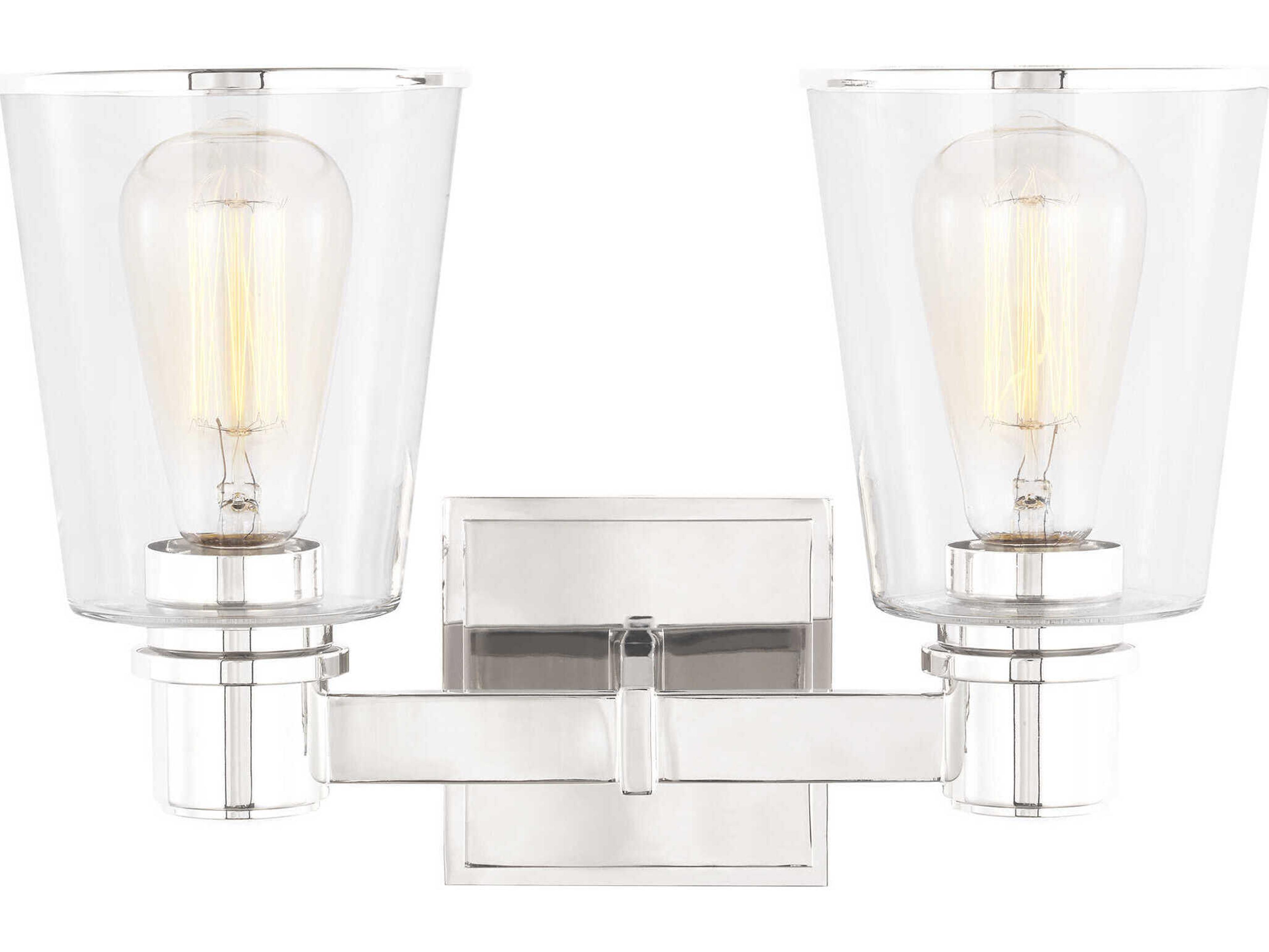 Visual Comfort Studio Alessa 2-Light Polished Nickel Vanity Light