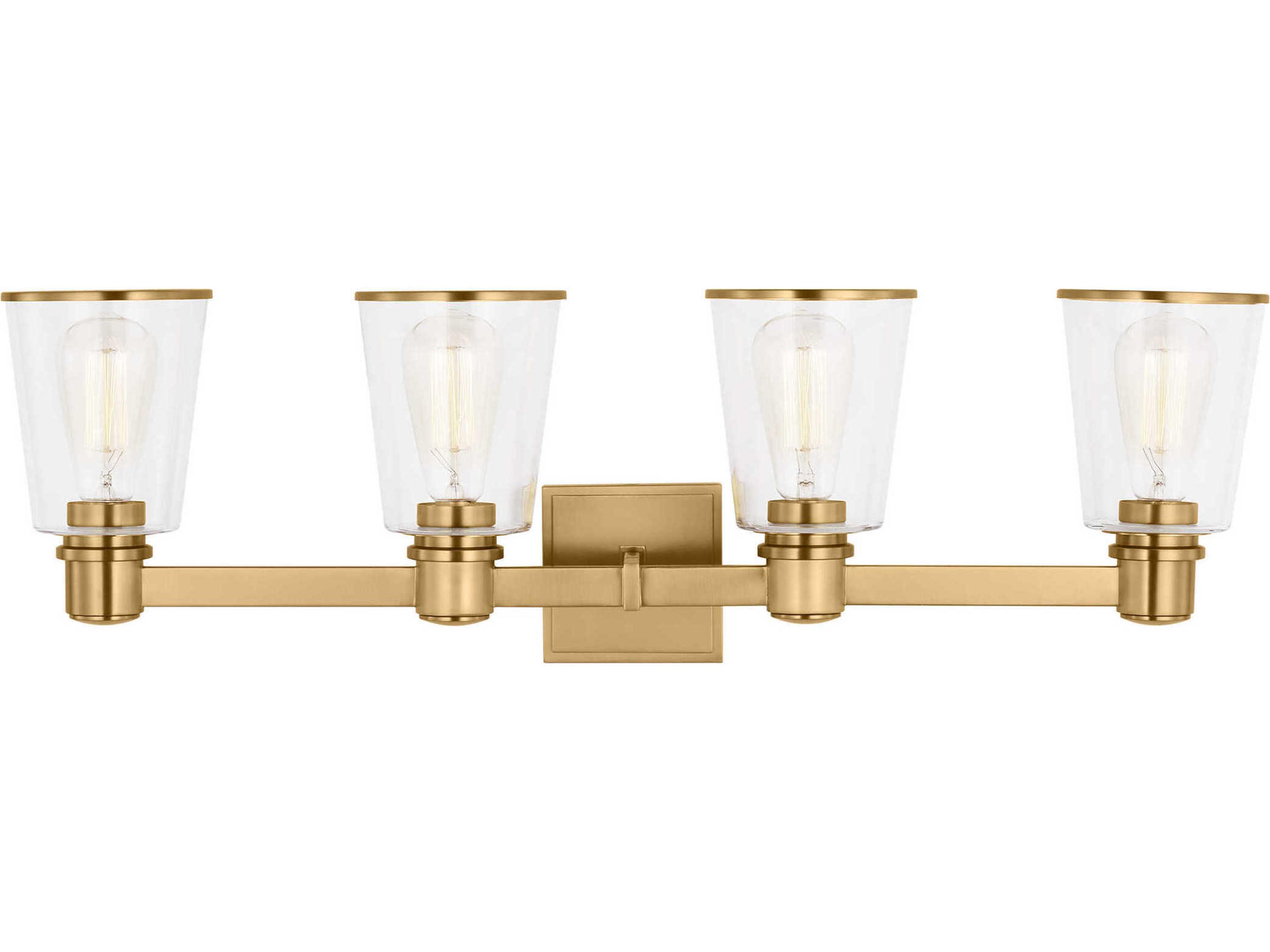 Visual Comfort Studio Alessa 4-Light Burnished Brass Vanity Light