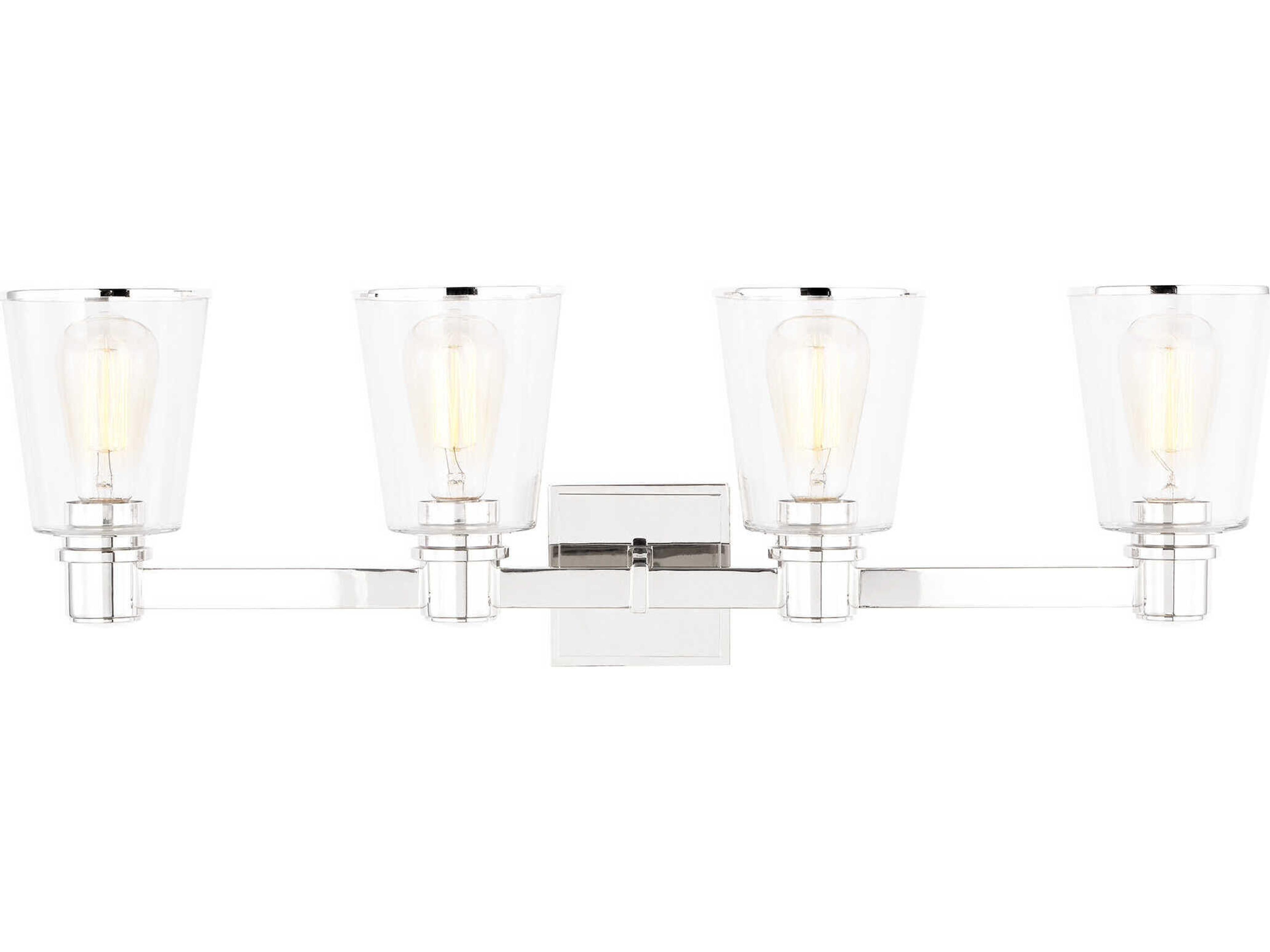 Visual Comfort Studio Alessa 4-Light Polished Nickel Vanity Light