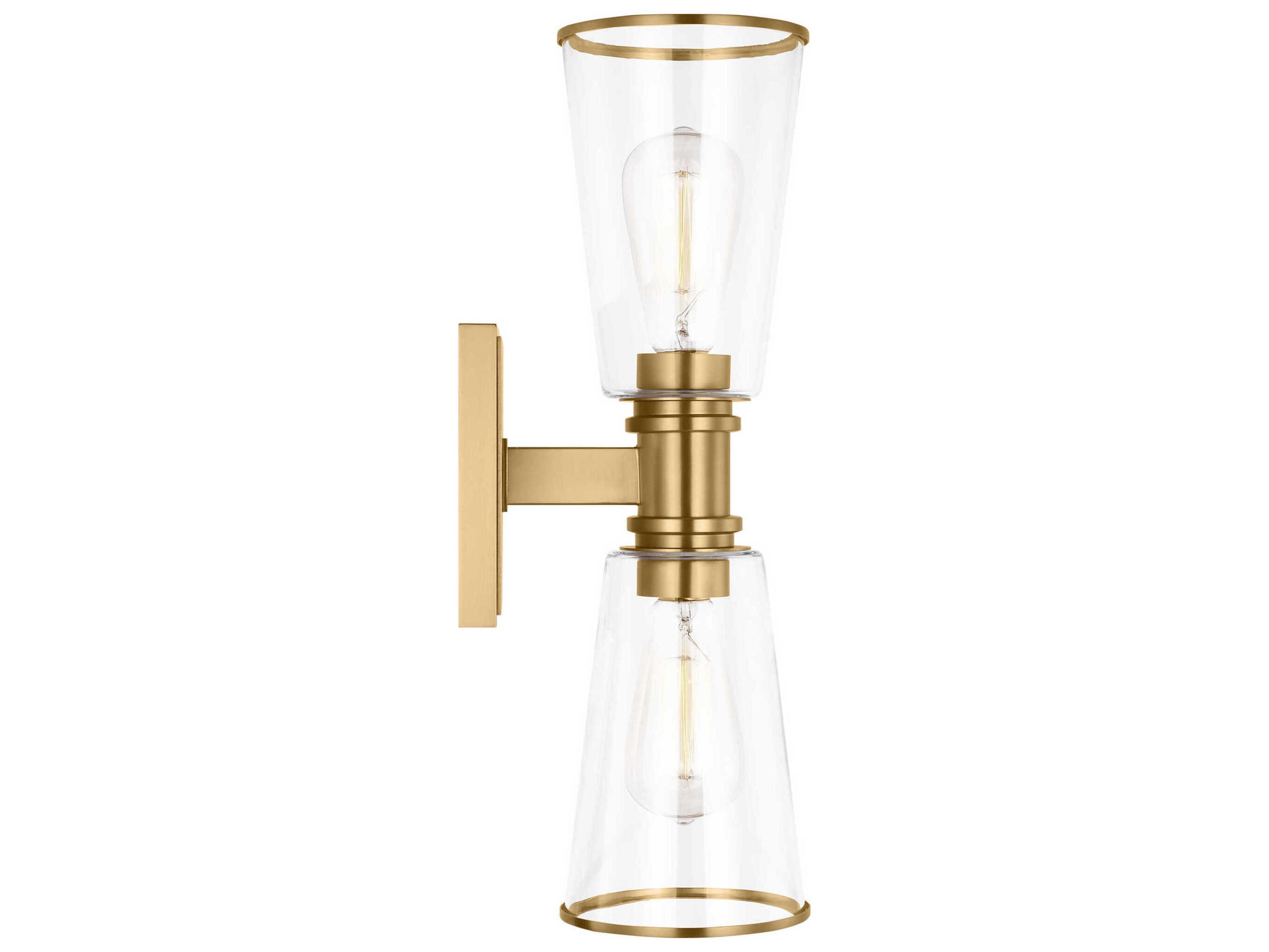 Visual Comfort Studio Alessa 2-Light Burnished Brass Vanity Light