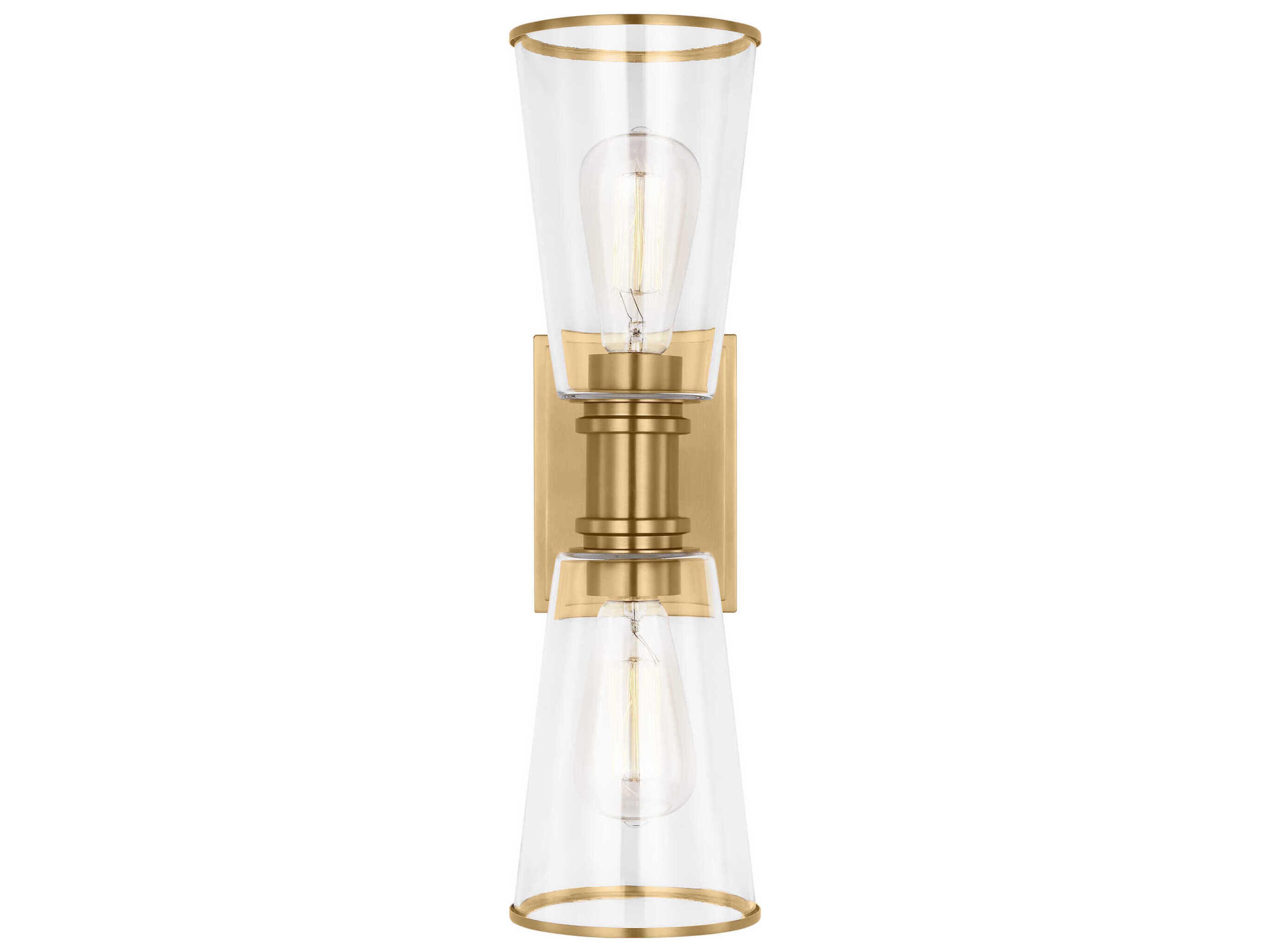 Visual Comfort Studio Alessa 2-Light Burnished Brass Vanity Light