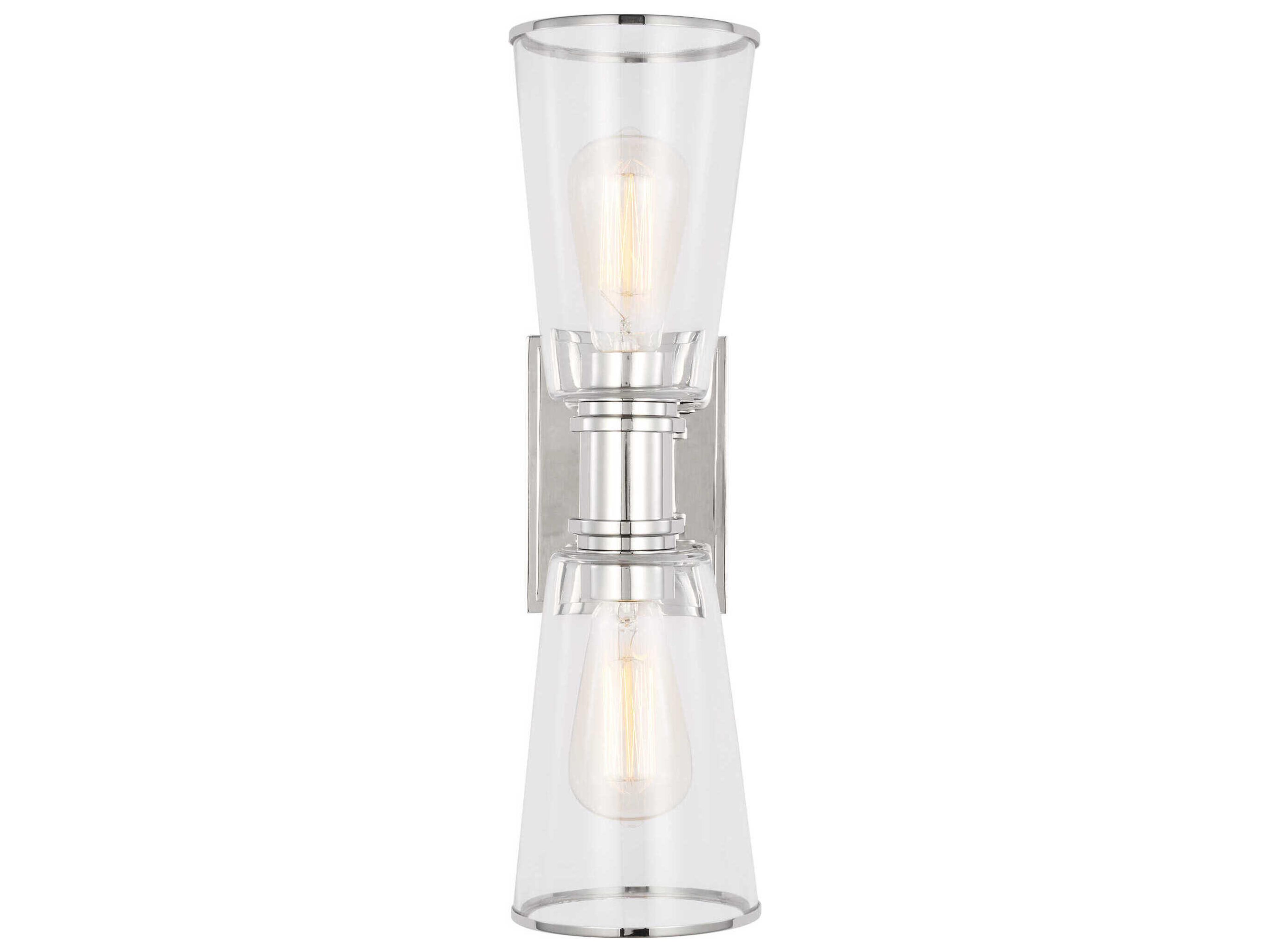 Visual Comfort Studio Alessa 2-Light Polished Nickel Vanity Light