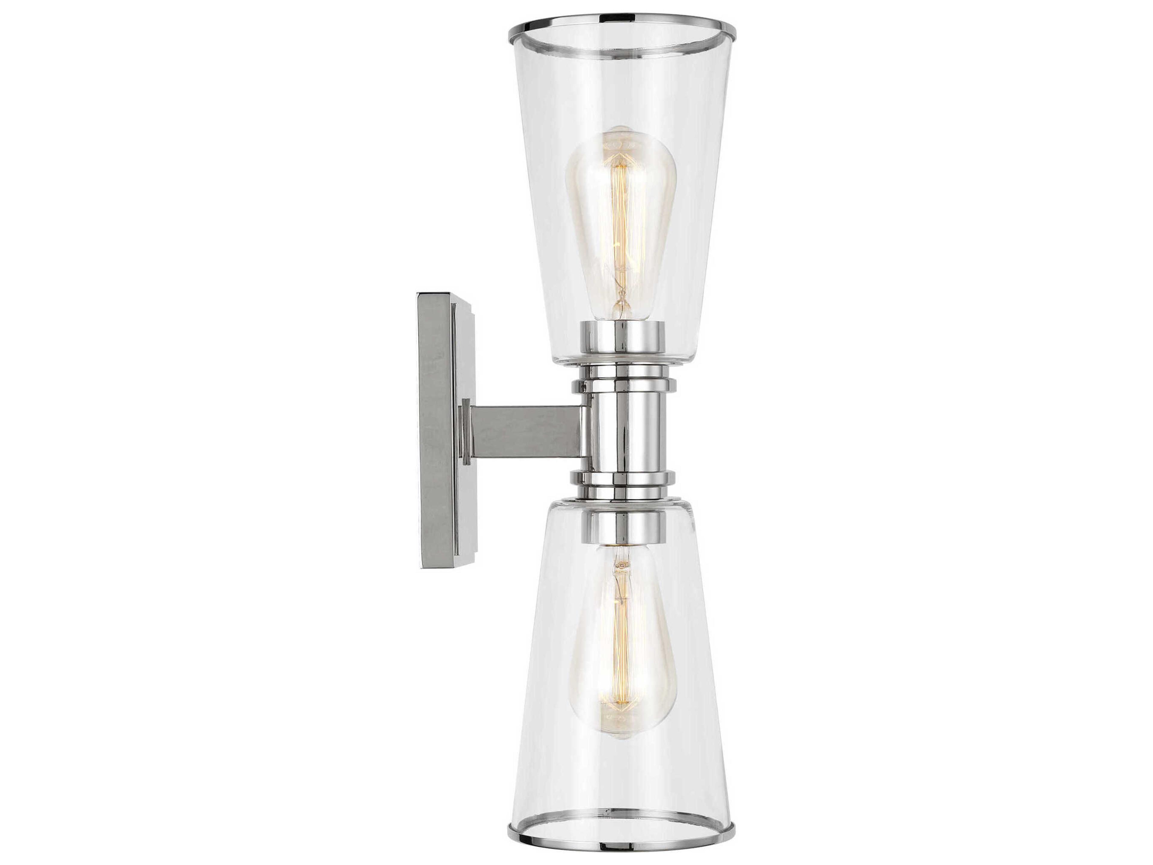 Visual Comfort Studio Alessa 2-Light Polished Nickel Vanity Light