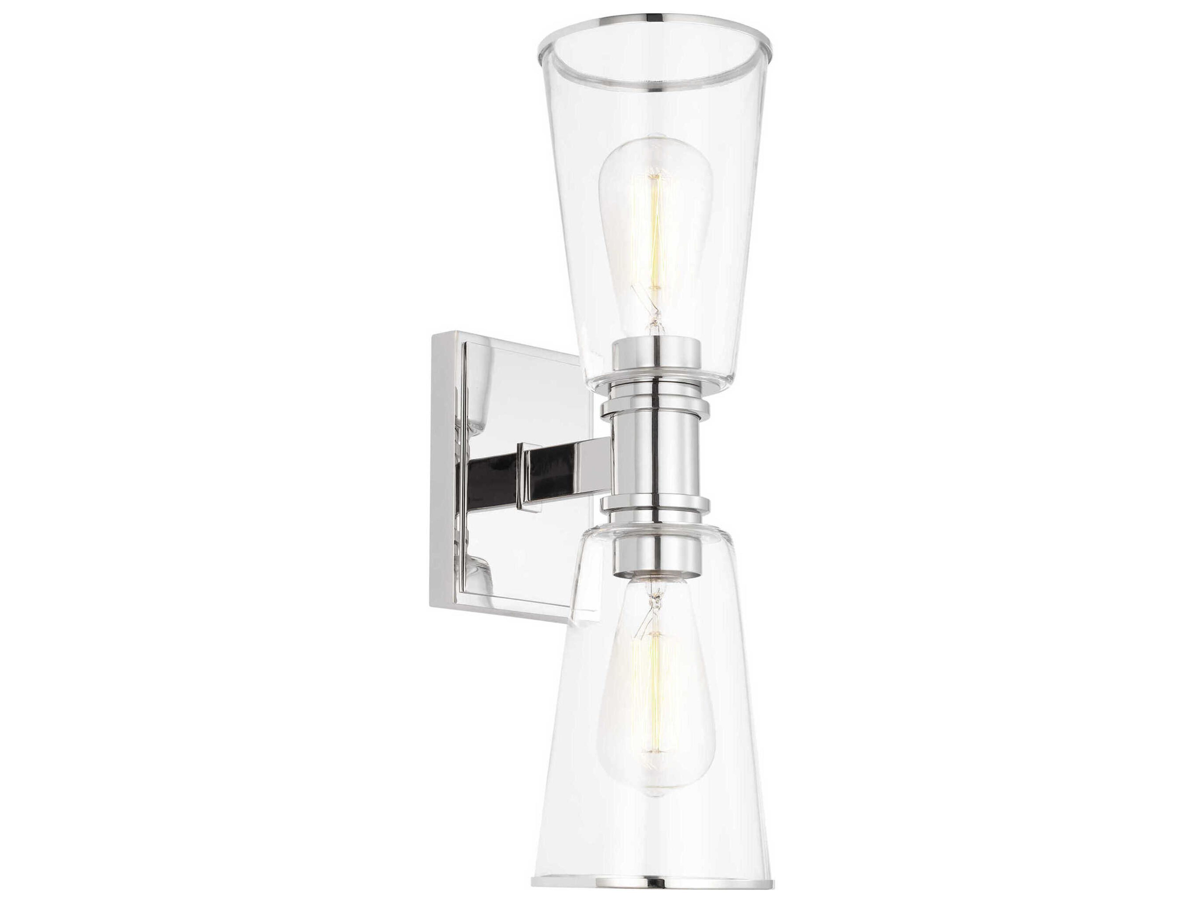 Visual Comfort Studio Alessa 2-Light Polished Nickel Vanity Light