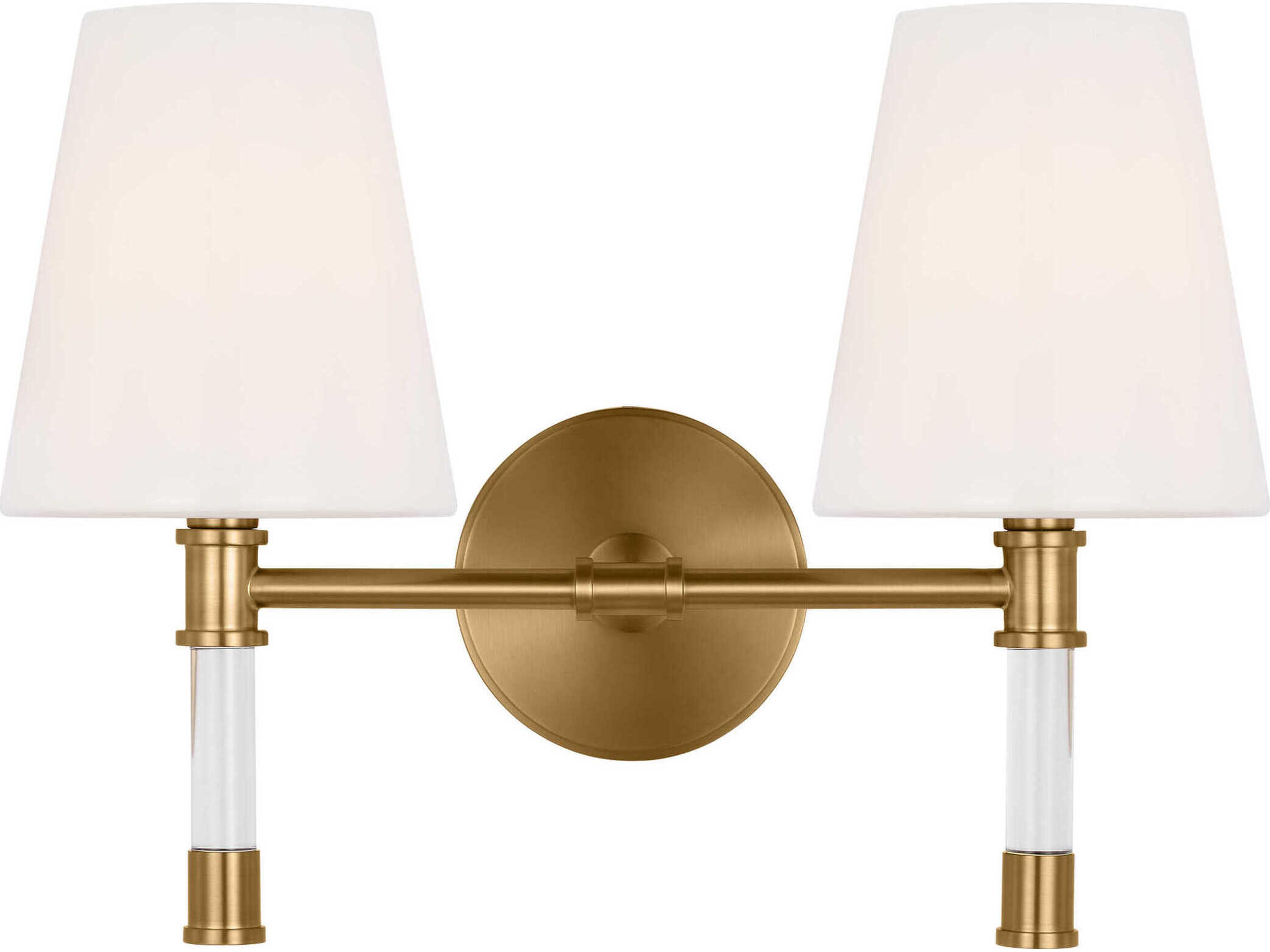 Visual Comfort Studio Hanover 2-Light Burnished Brass Vanity Light