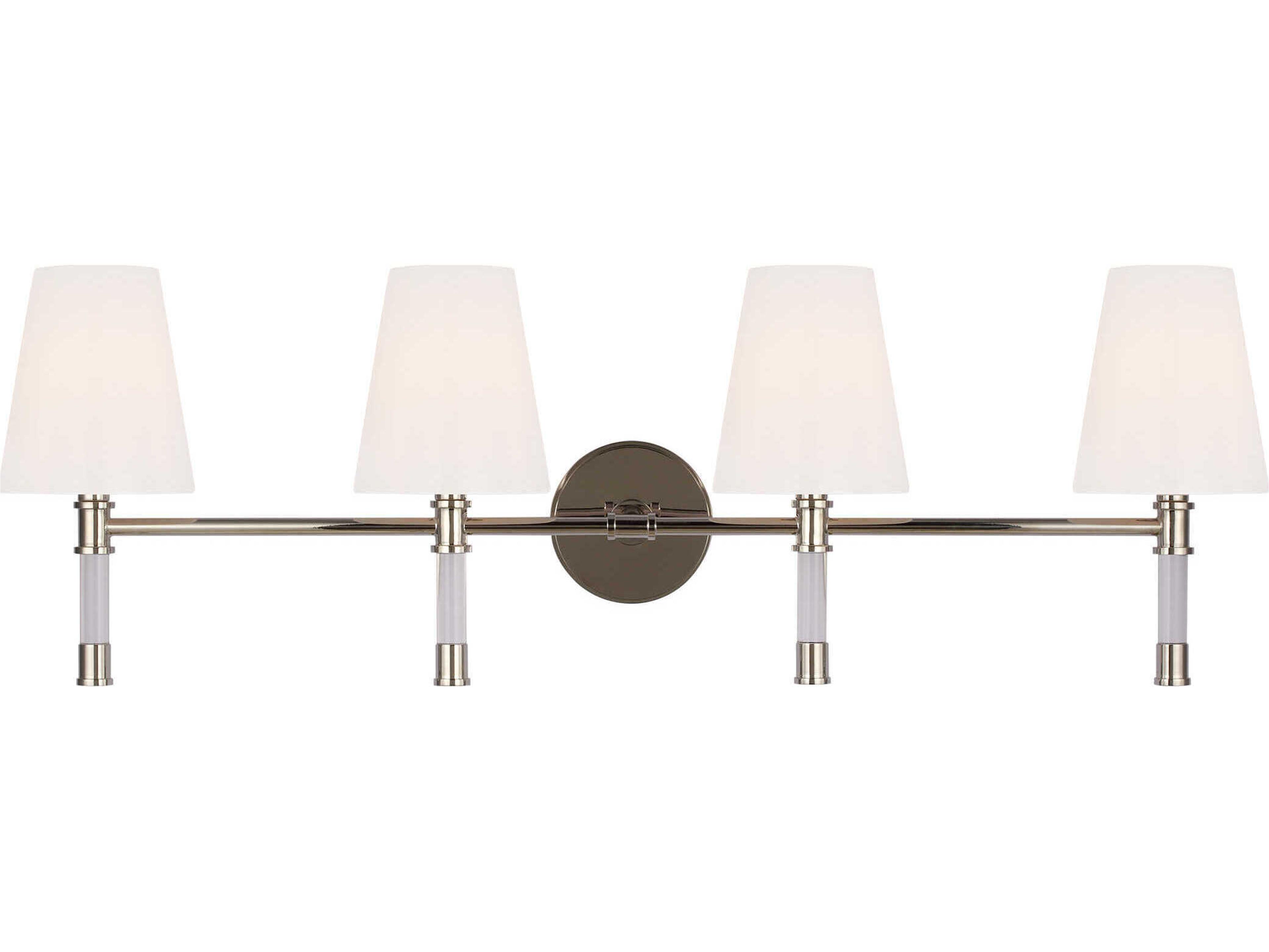 Hanover 4 Light Bathroom Vanity Light Polished Nickel