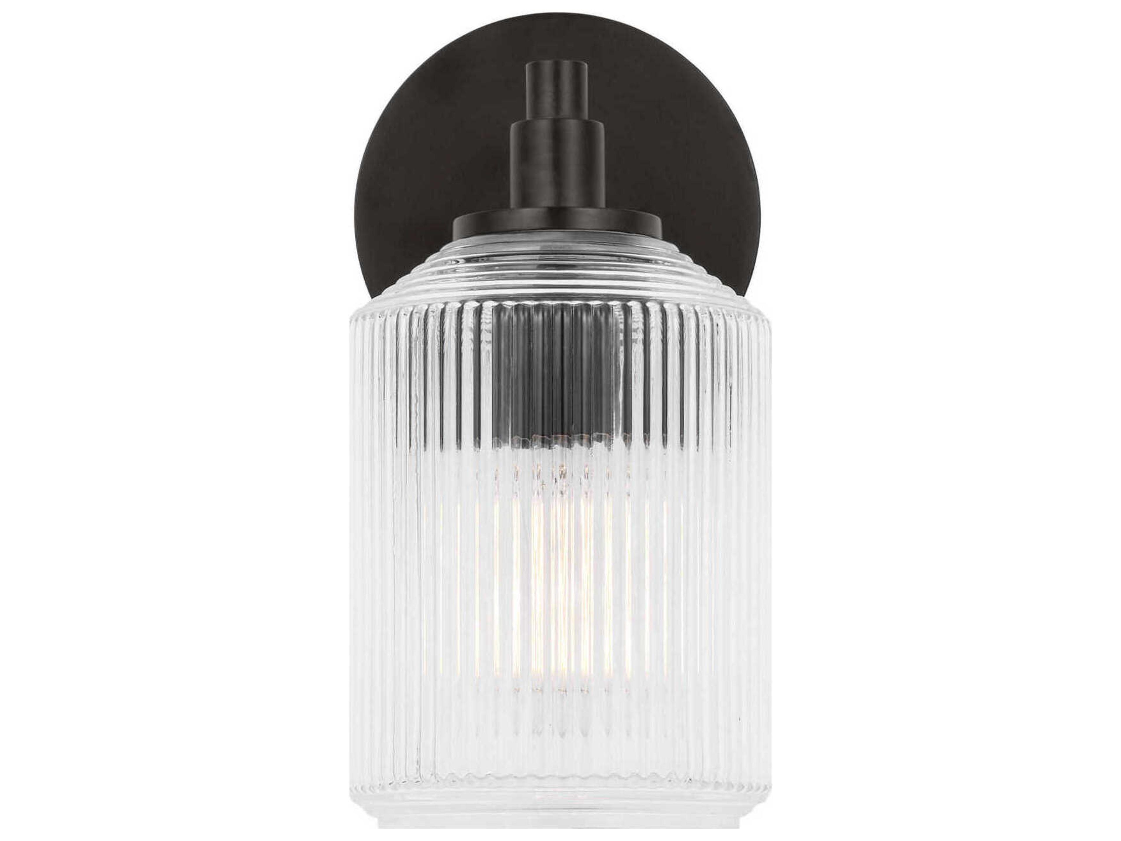 Visual Comfort Studio Barstow 1-Light Aged Iron Black Wall Sconce