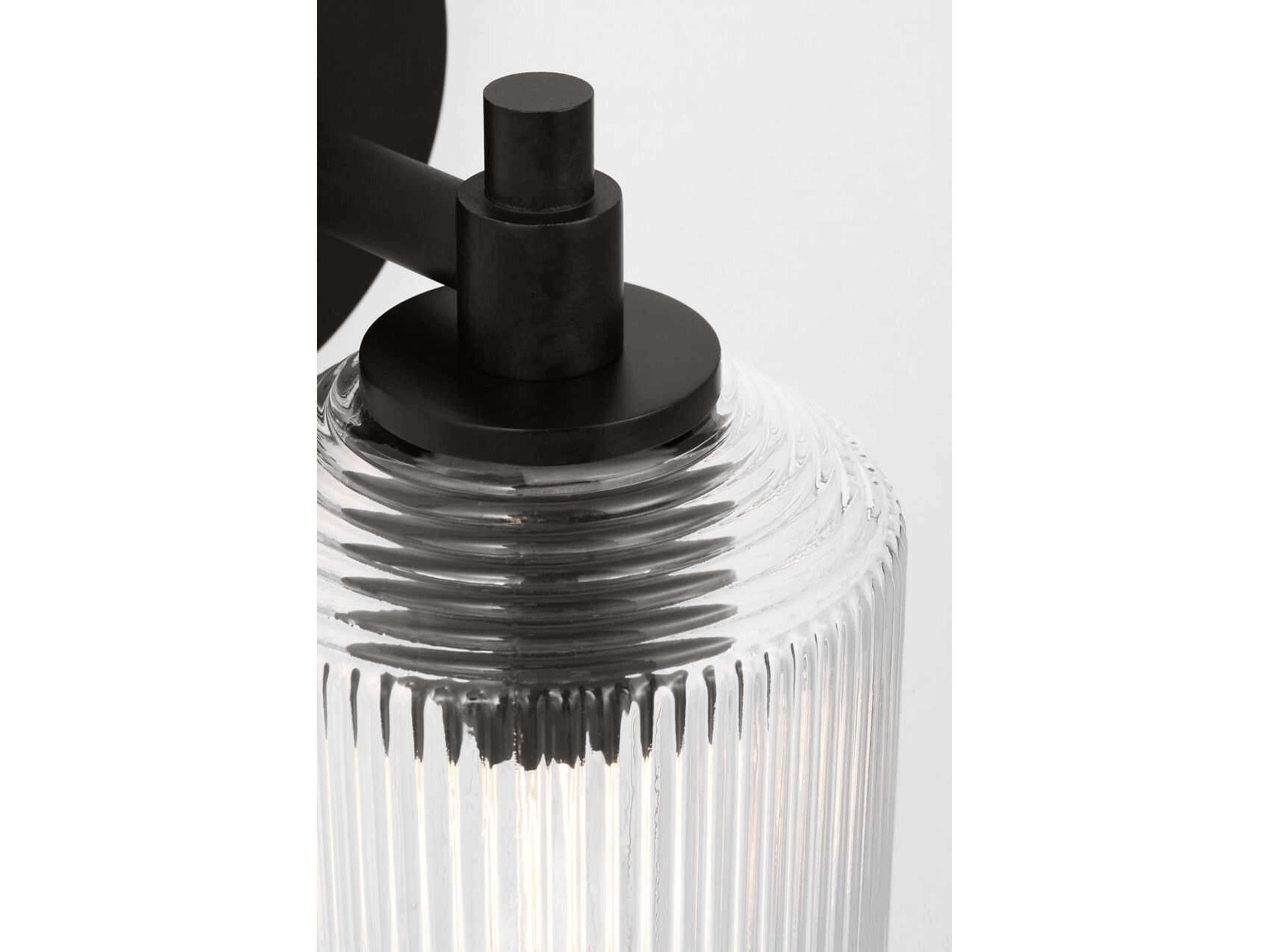 Visual Comfort Studio Barstow 1-Light Aged Iron Black Wall Sconce