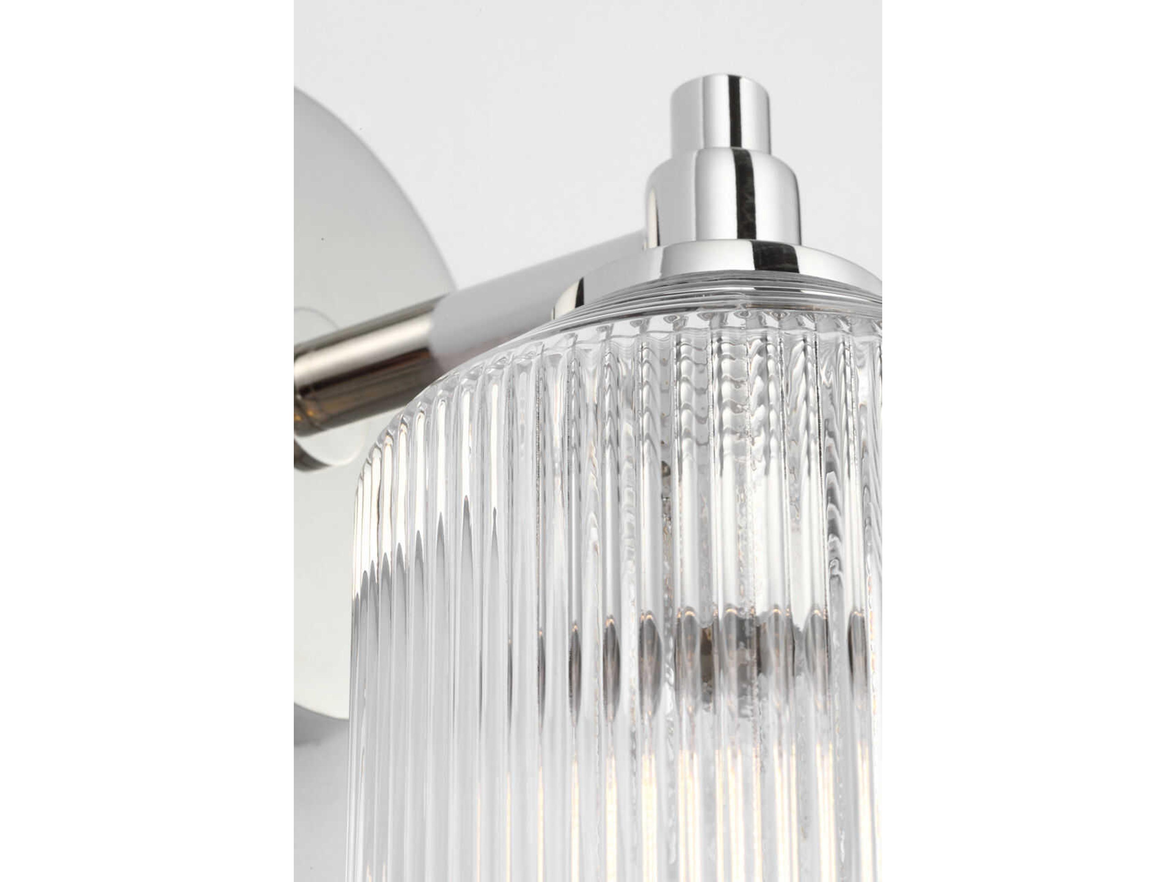 Visual Comfort Studio Barstow 1-Light Polished Nickel Wall Sconce