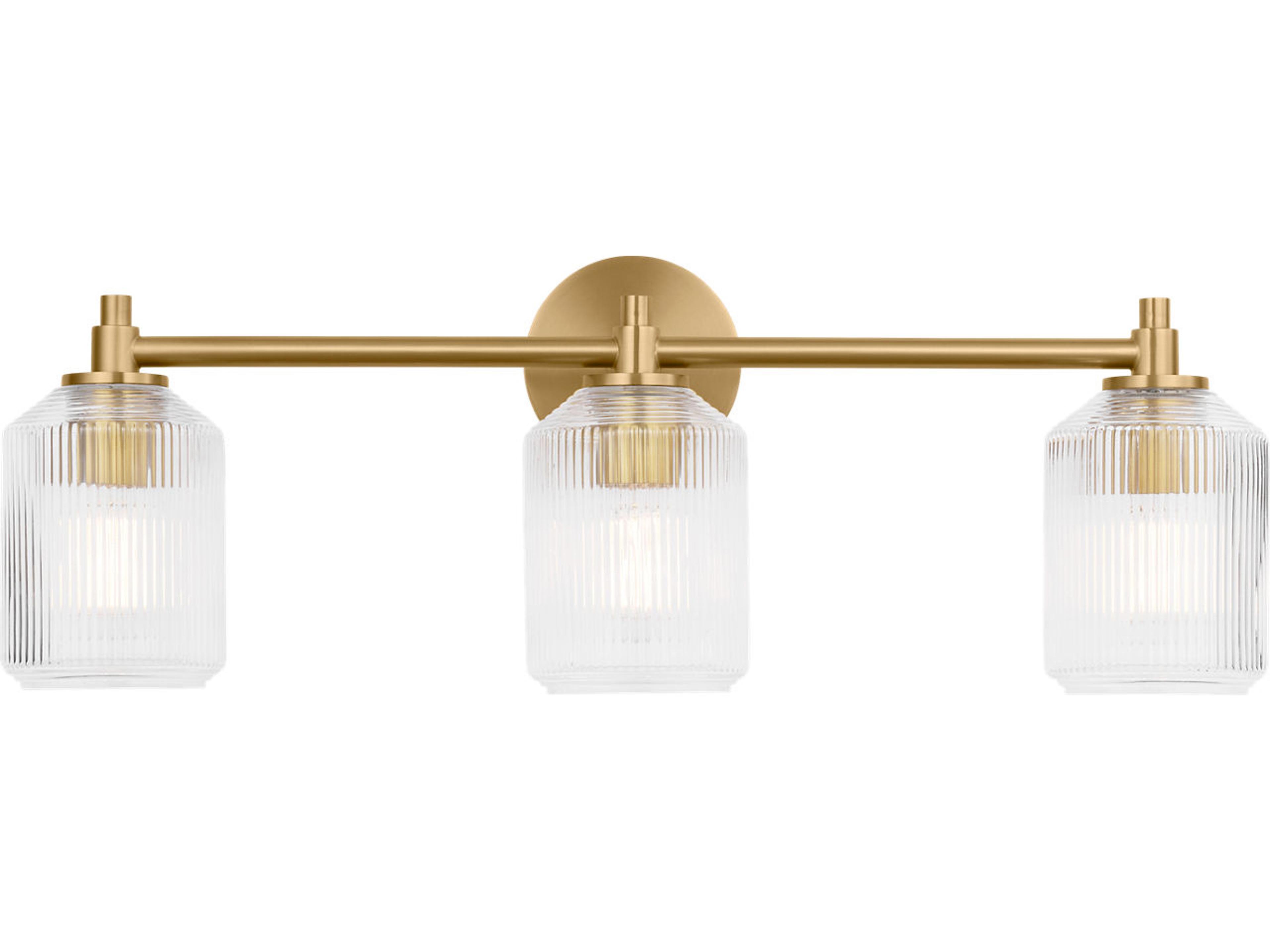 Visual Comfort Studio Barstow 3-Light Burnished Brass Vanity Light