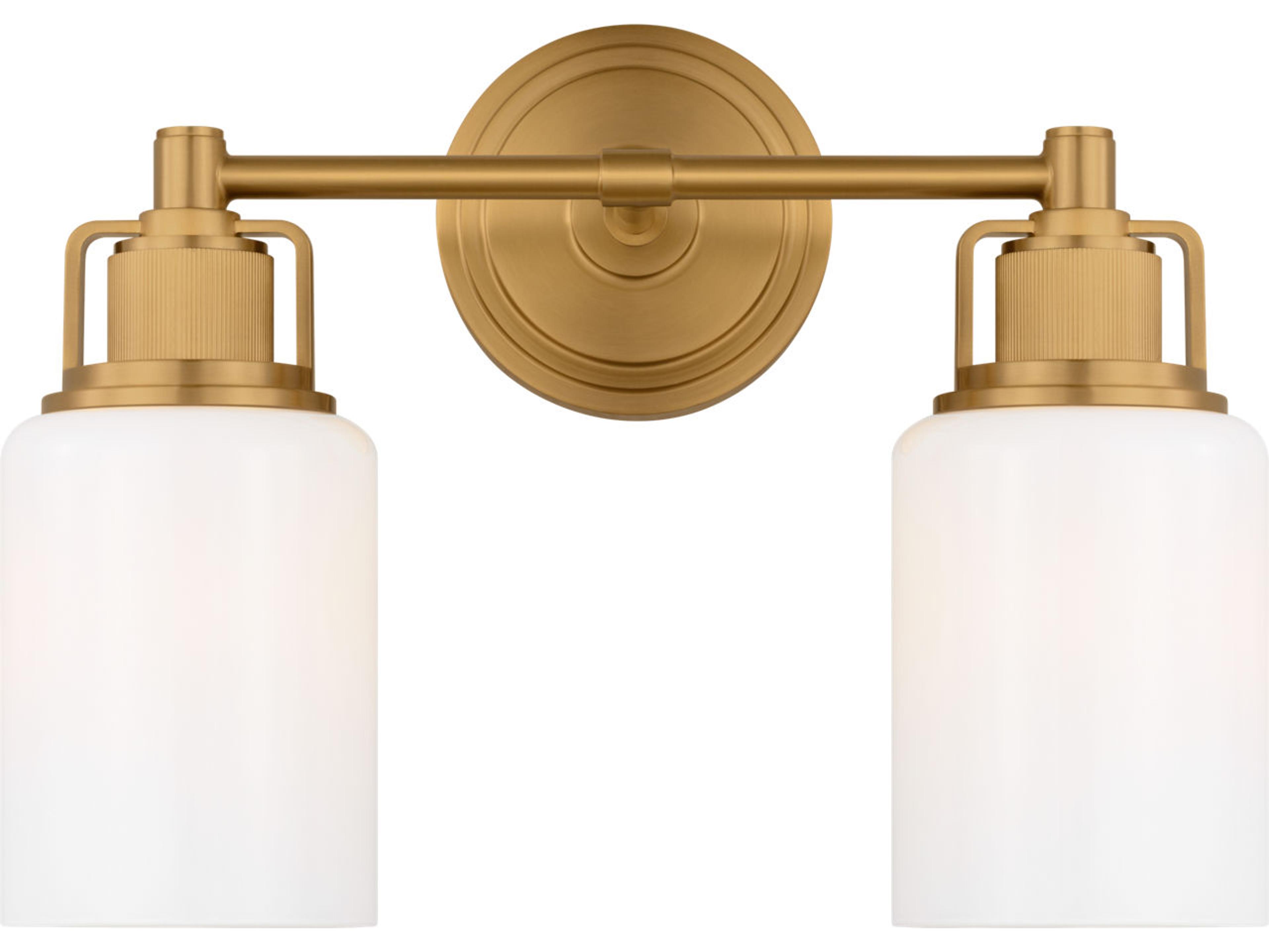 Visual Comfort Studio Ashford 2-Light Burnished Brass Vanity Light