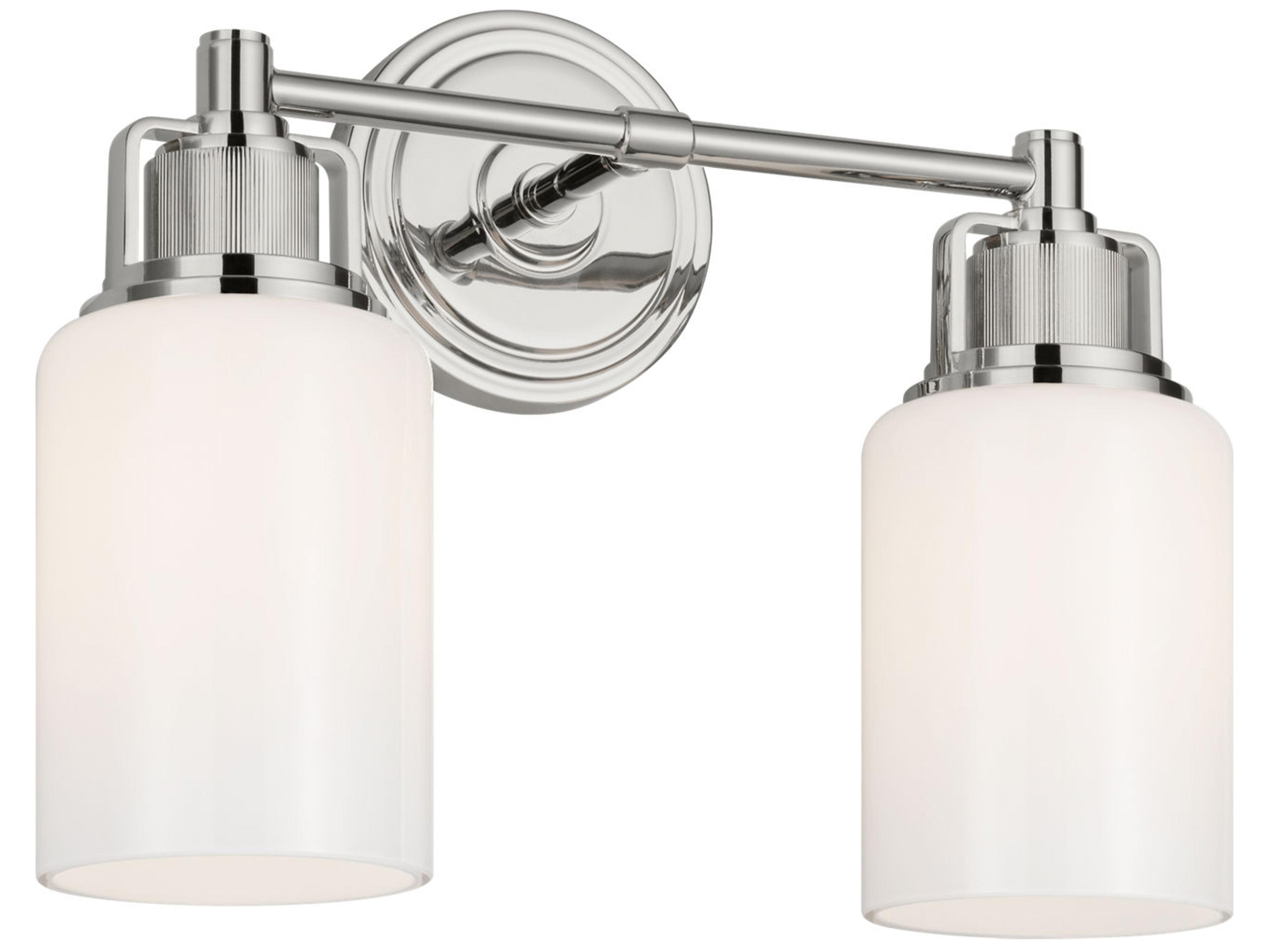 Ashford 2-Light Polished Nickel Vanity Light