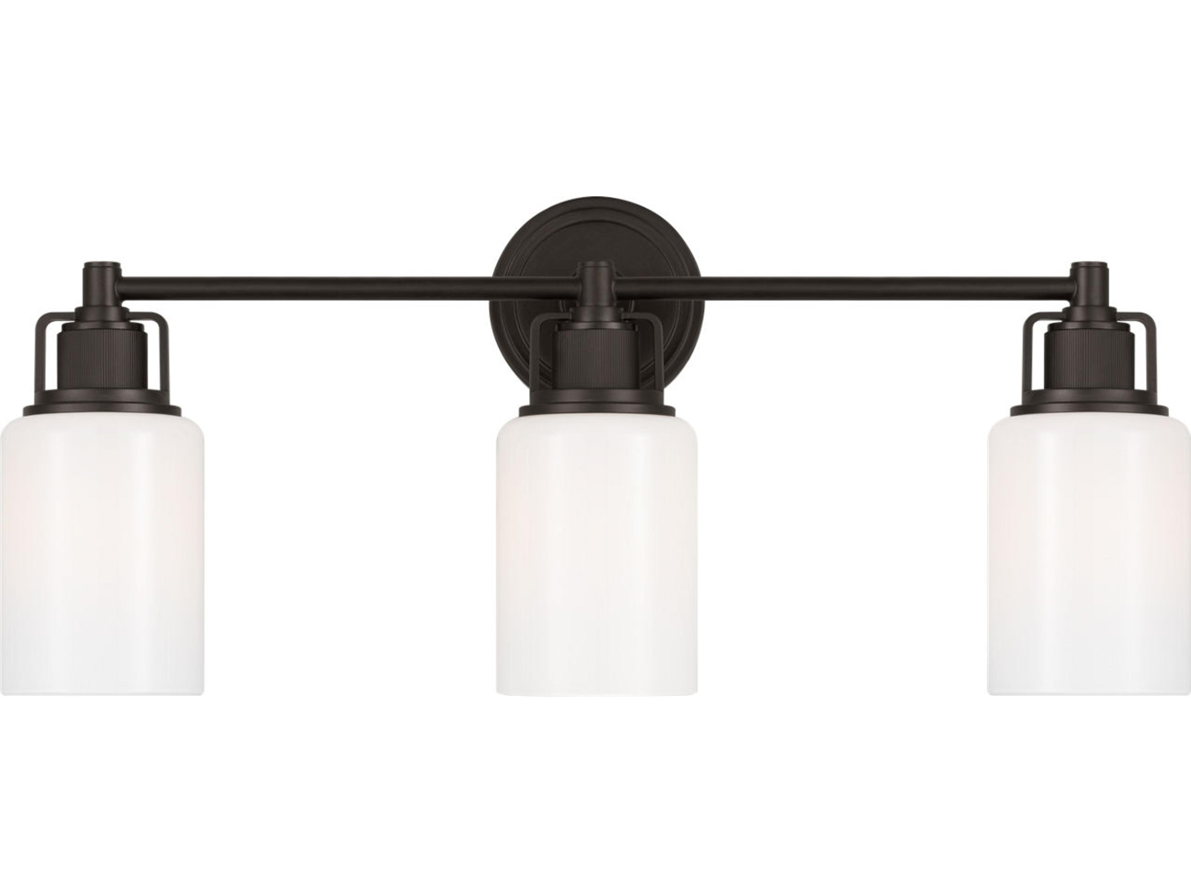 Visual Comfort Studio Ashford 3-Light Aged Iron Black Vanity Light