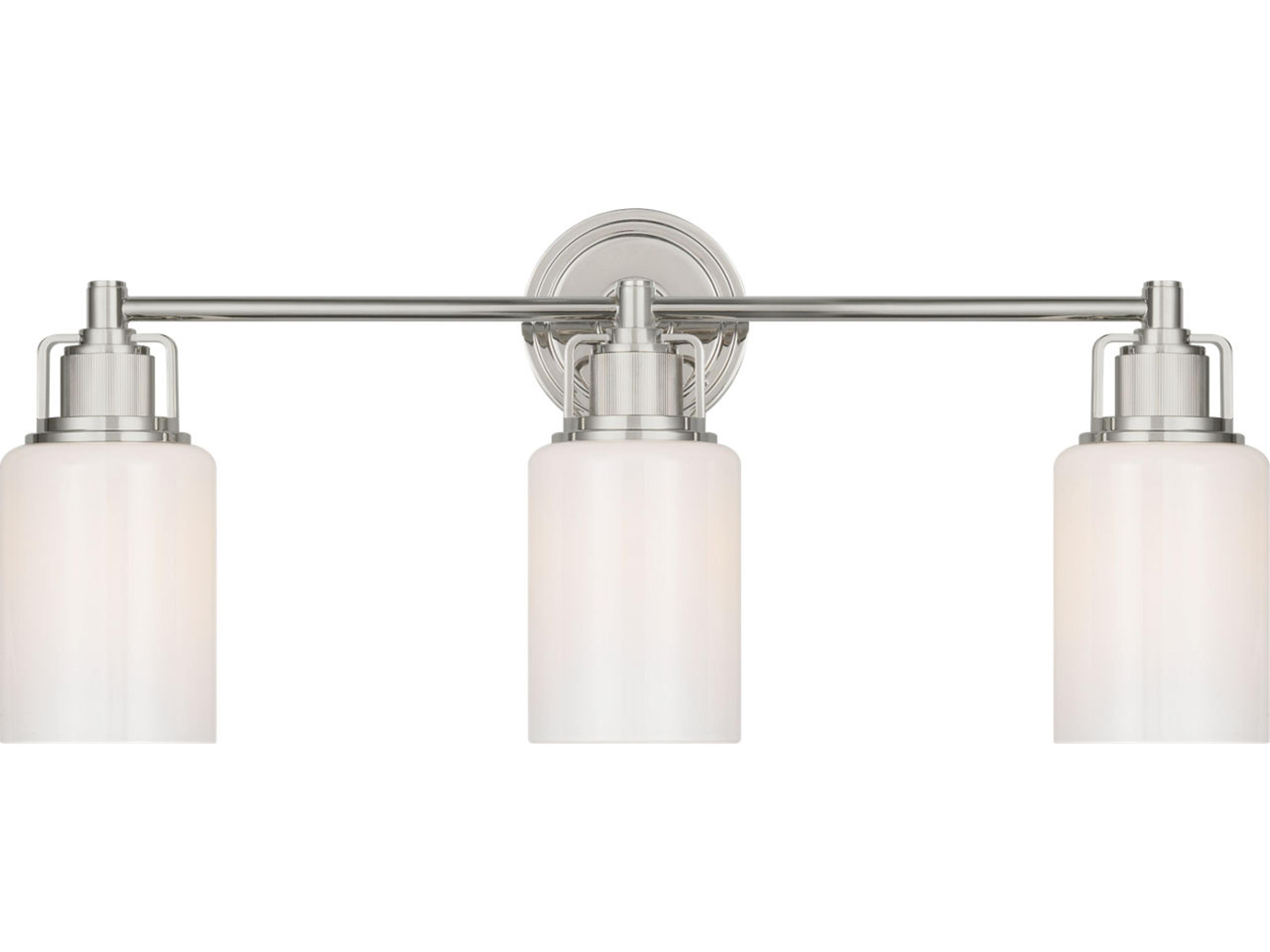 Visual Comfort Studio Ashford 3-Light Polished Nickel Vanity Light