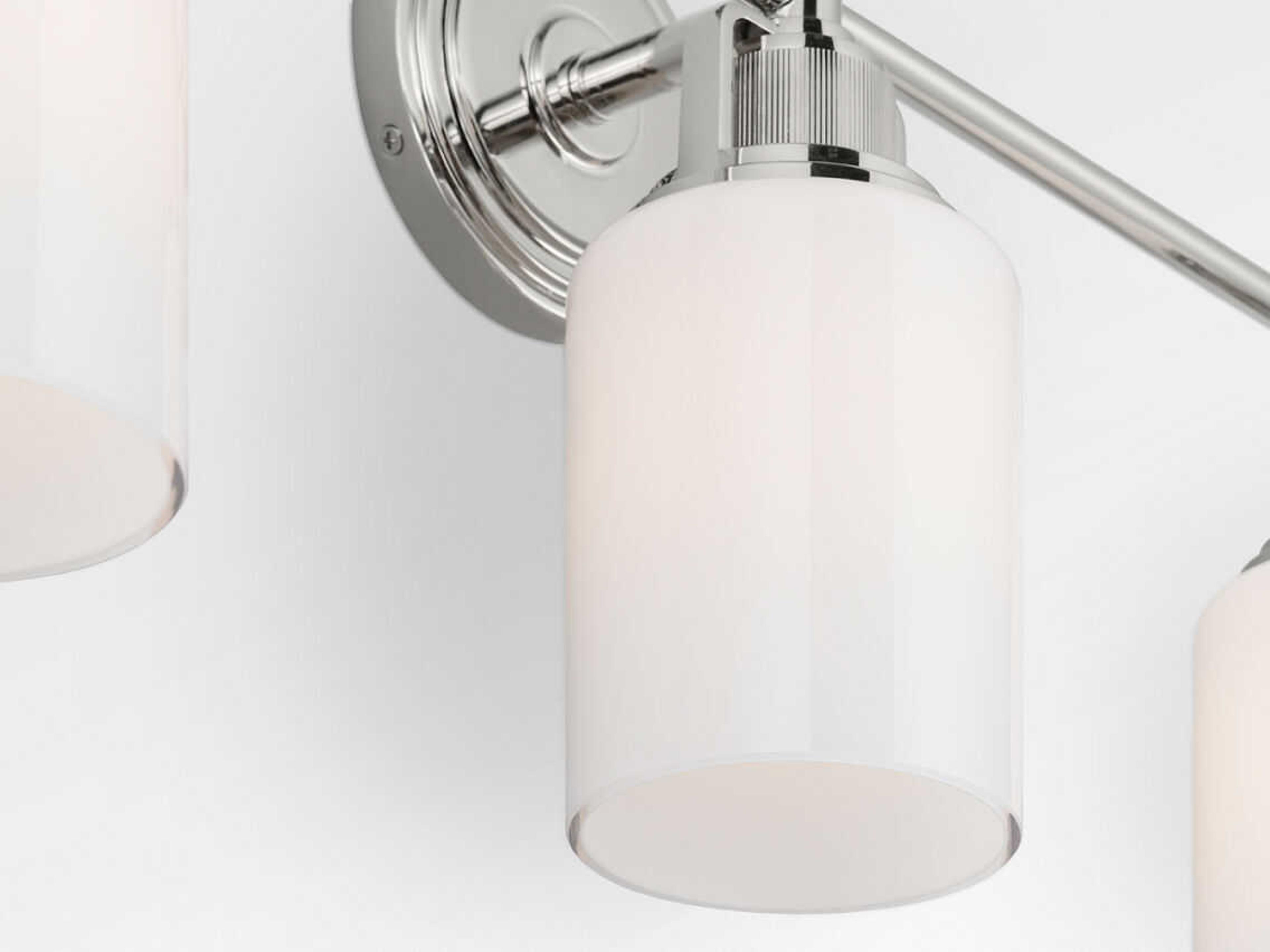 Visual Comfort Studio Ashford 3-Light Polished Nickel Vanity Light