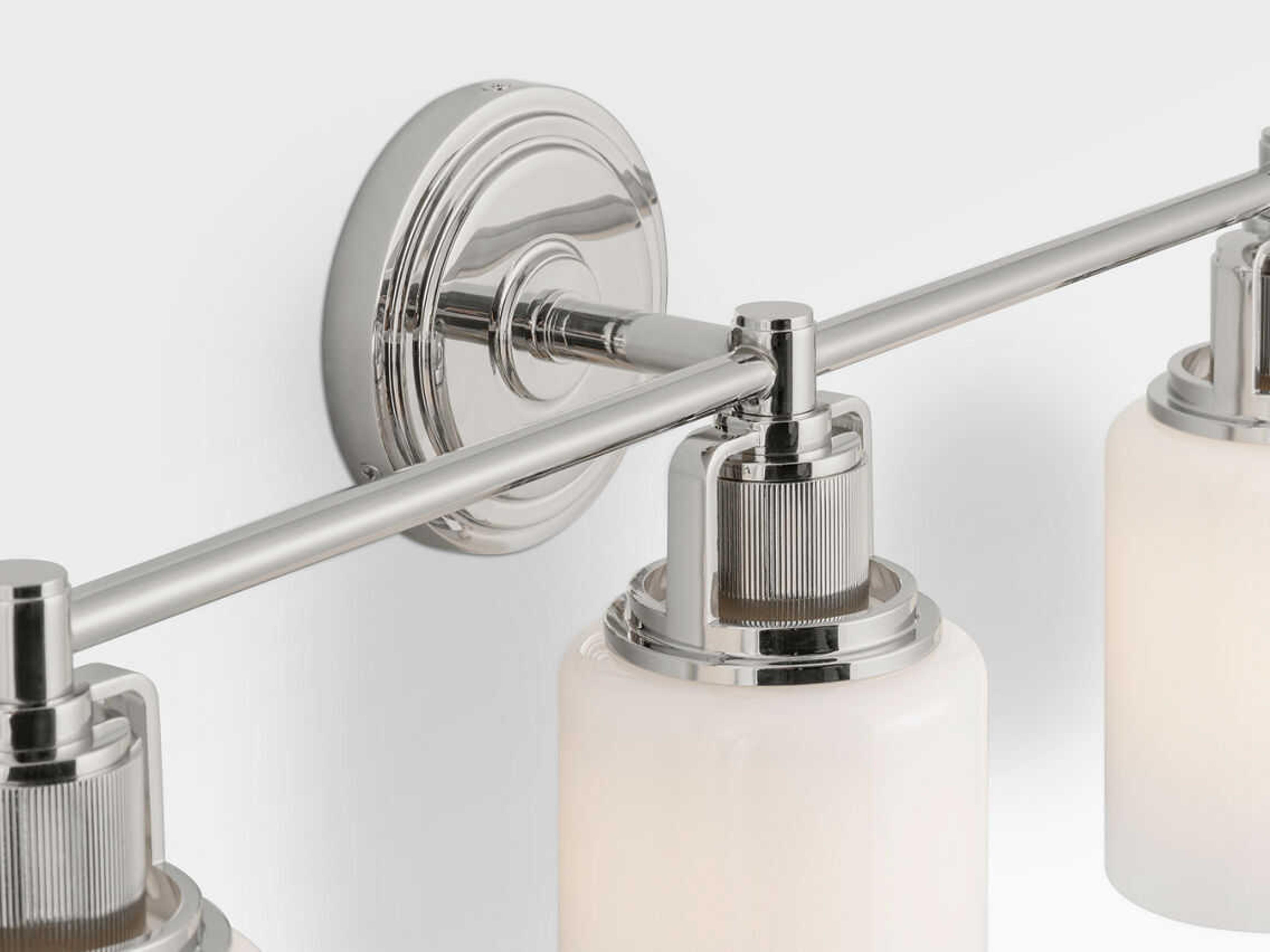 Visual Comfort Studio Ashford 3-Light Polished Nickel Vanity Light