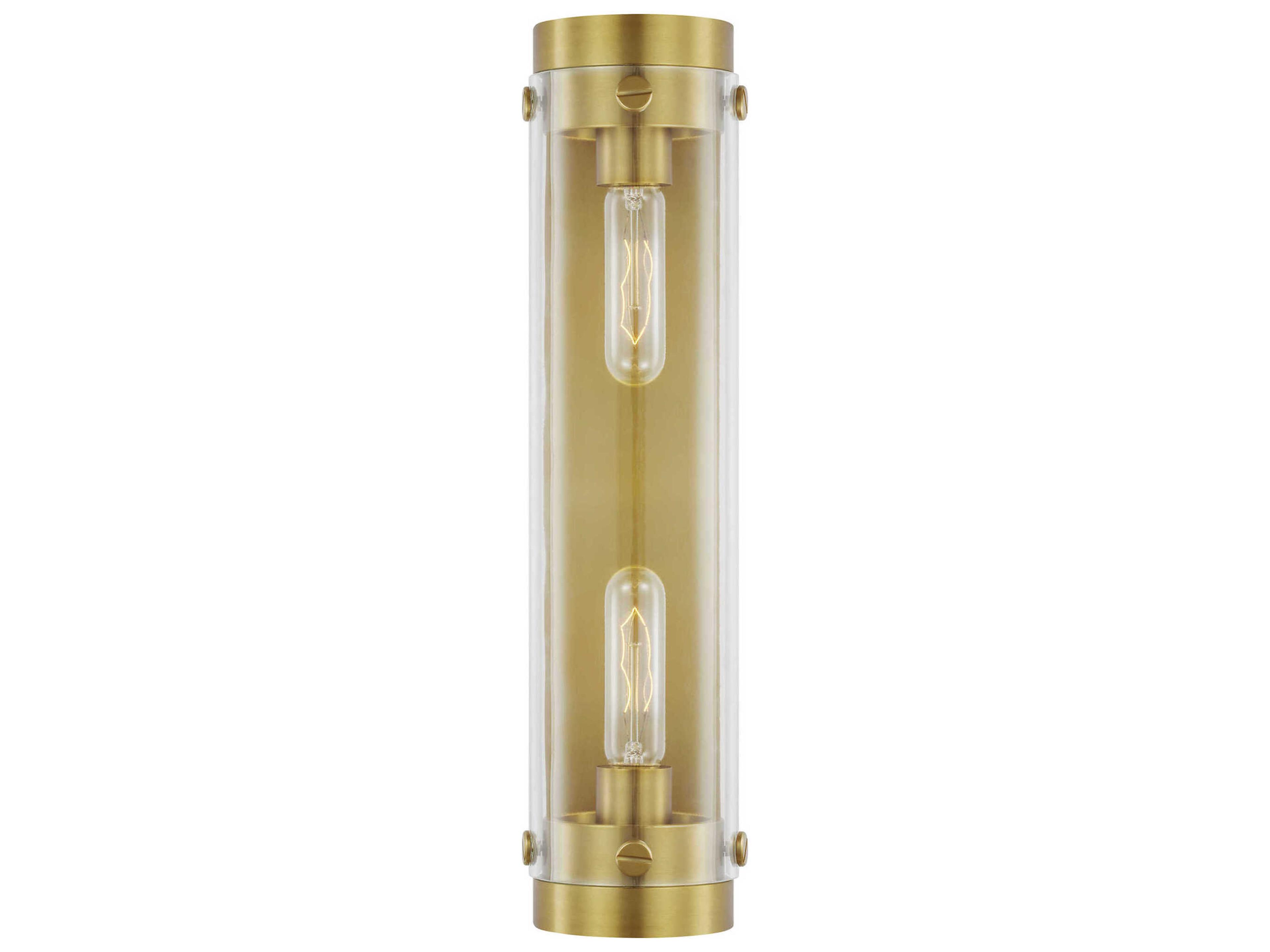 Visual Comfort Studio Garrett 2-Light Burnished Brass Wall Sconce