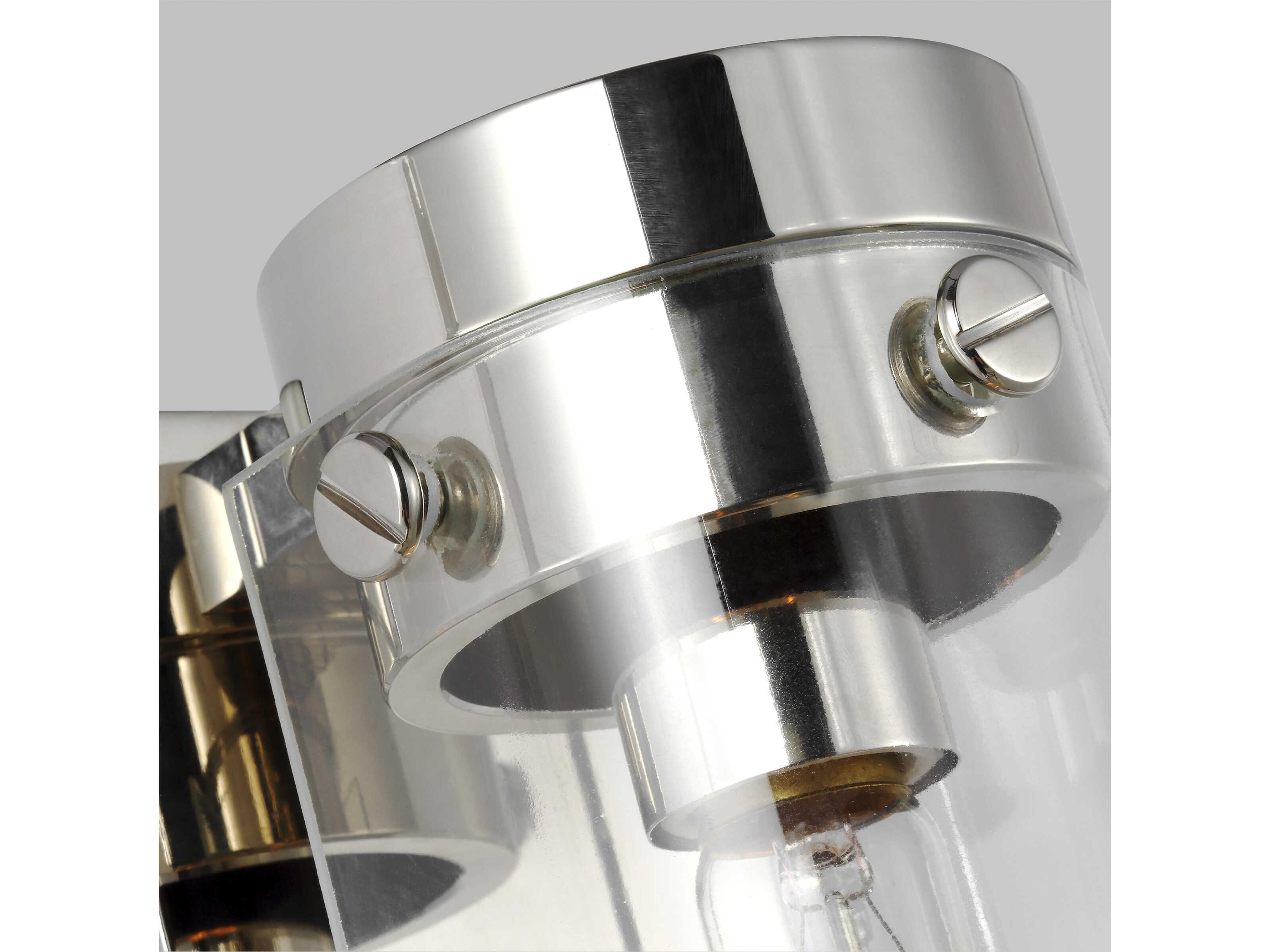 Visual Comfort Studio Garrett 2-Light Polished Nickel Wall Sconce