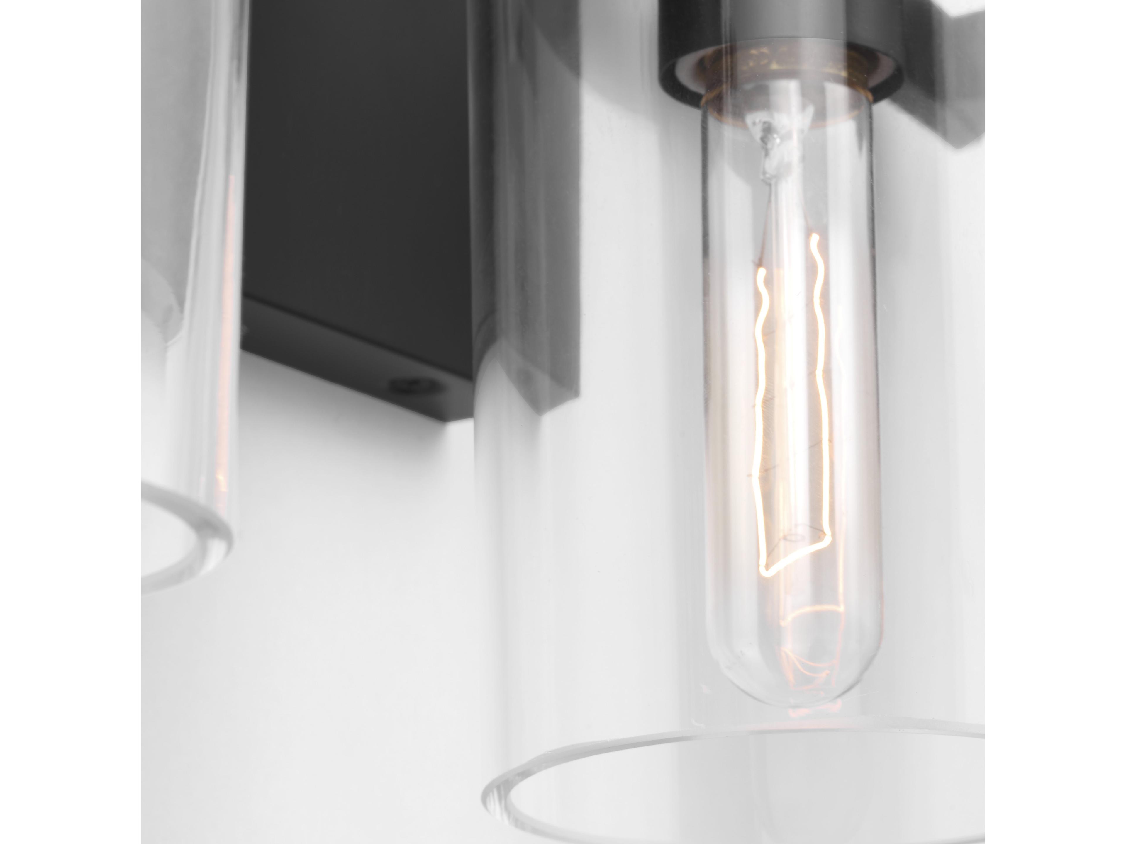 Visual Comfort Studio Garrett 3-Light Aged Iron Black Vanity Light