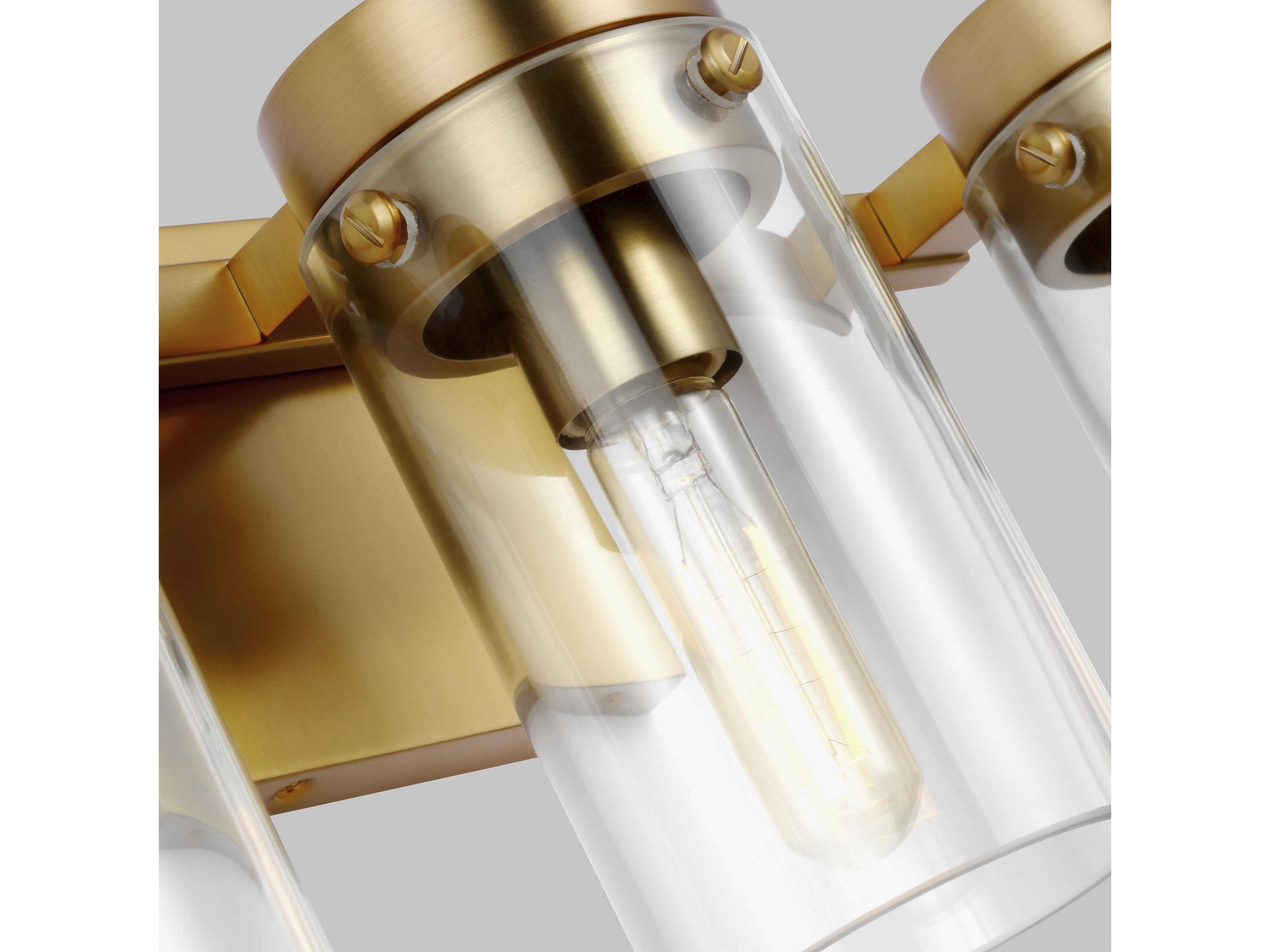 Visual Comfort Studio Garrett 3-Light Burnished Brass Vanity Light