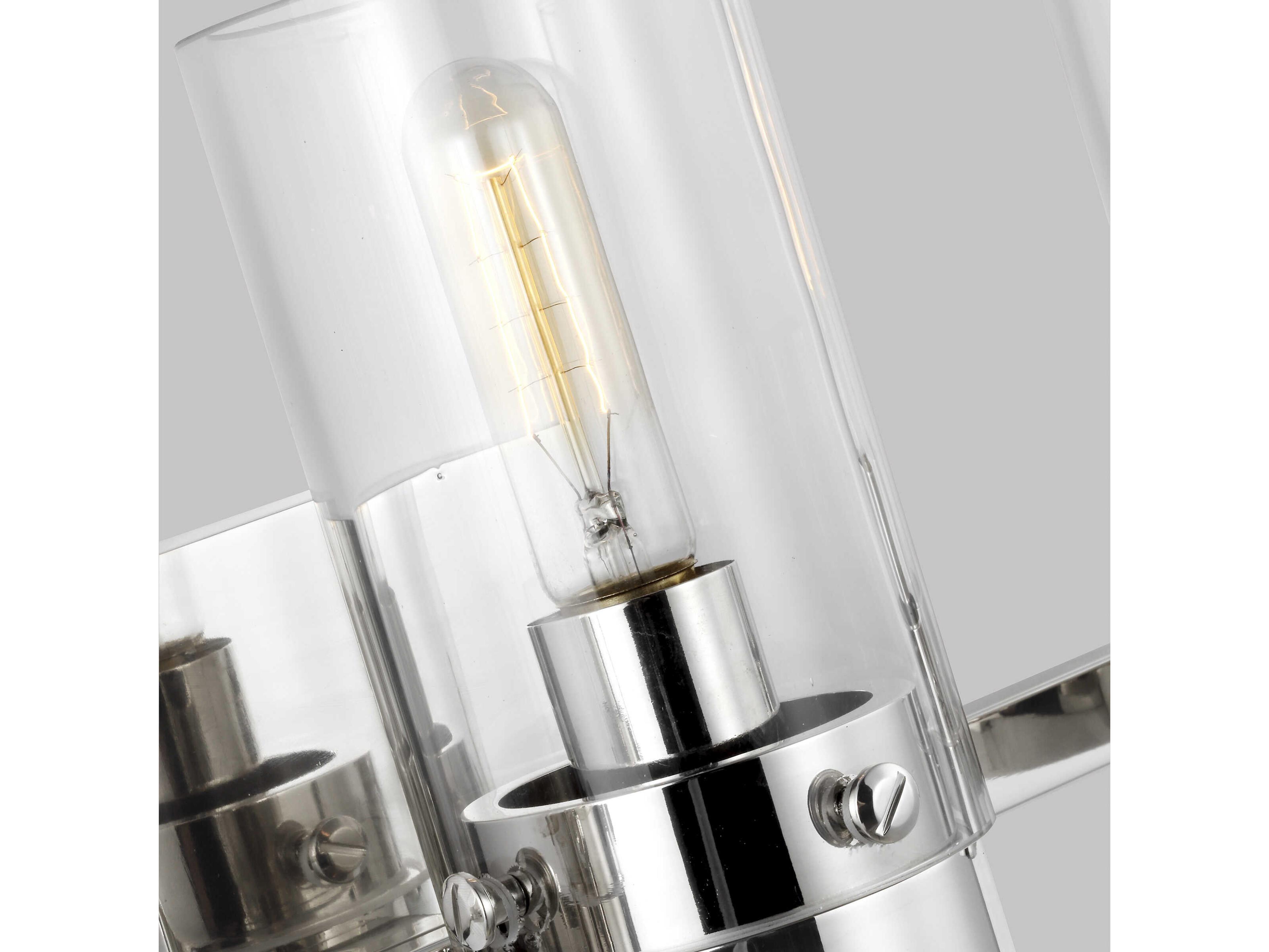 Visual Comfort Studio Garrett 3-Light Polished Nickel Vanity Light