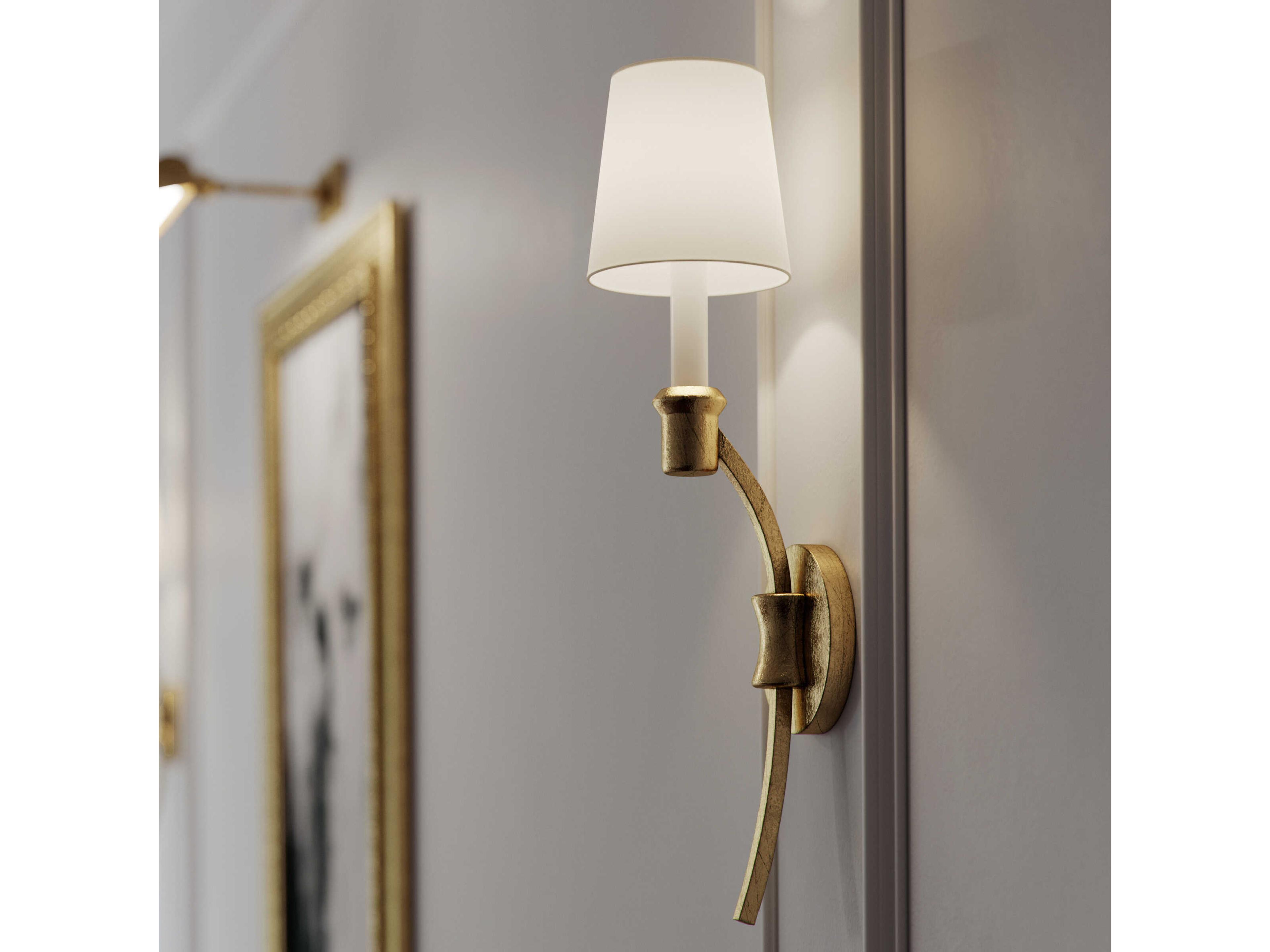 Visual Comfort Studio Westerly 1-Light Antique Gild Gold Traditional Wall Sconce