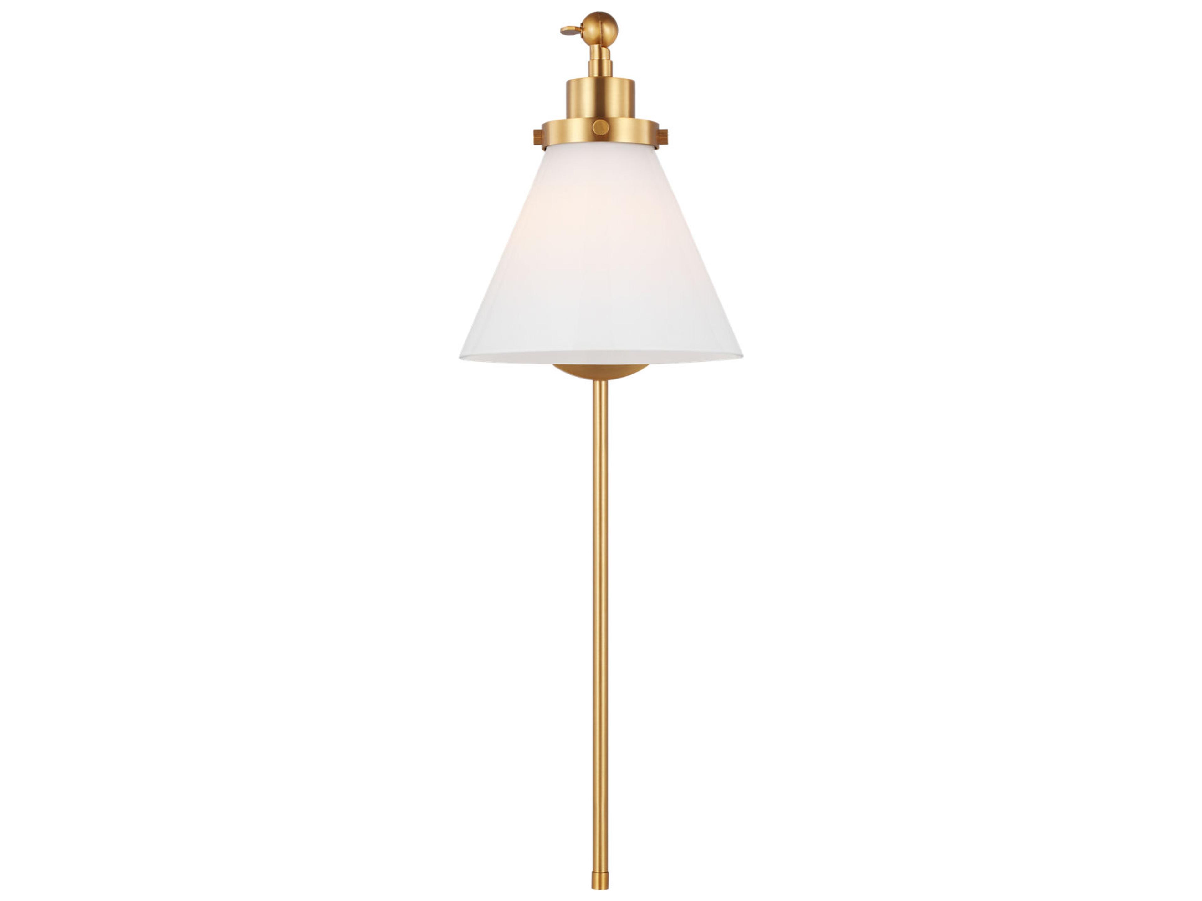 Visual Comfort Studio Wellfleet 1-Light Burnished Brass Swing Wall Sconce