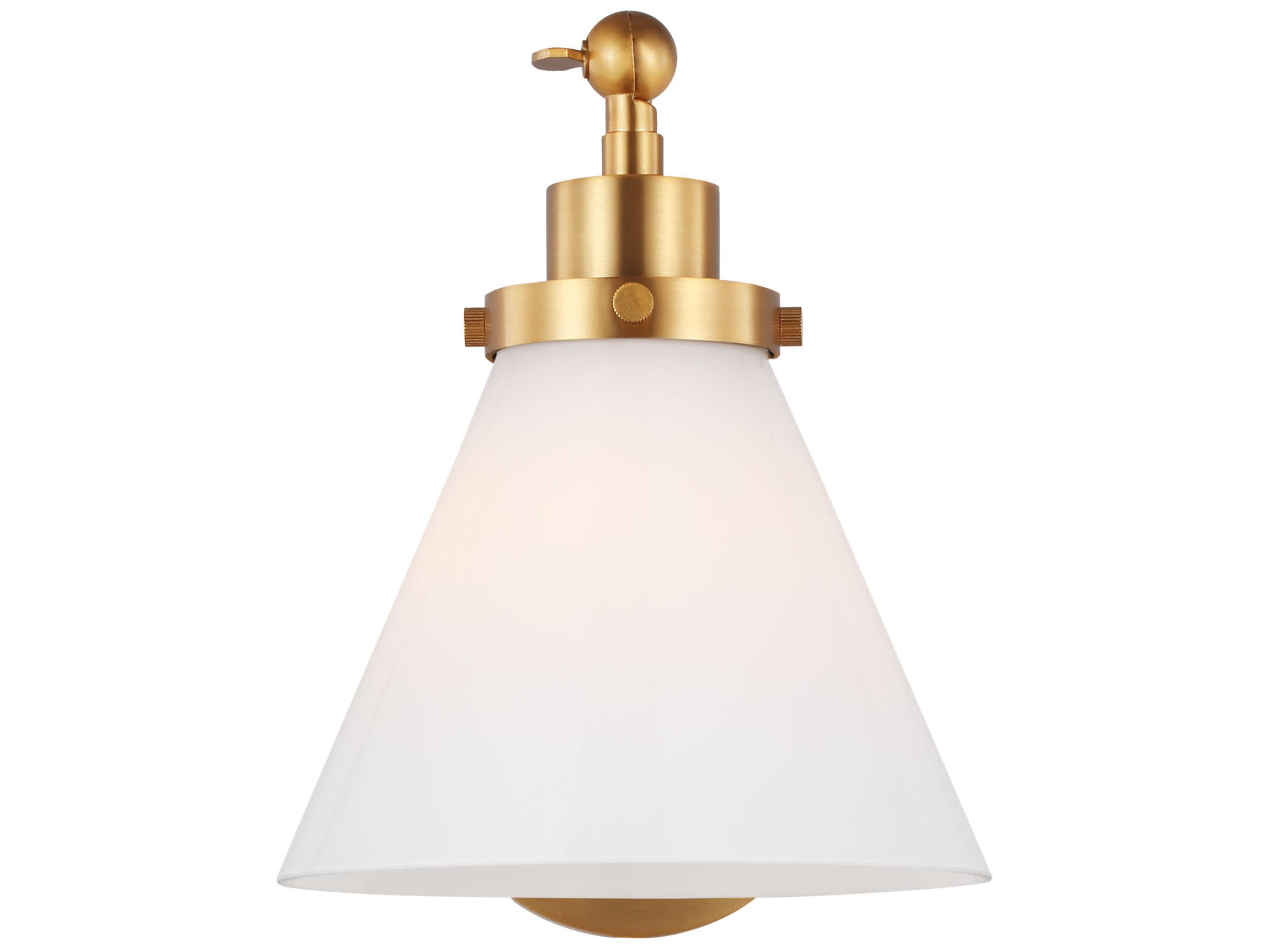 Visual Comfort Studio Wellfleet 1-Light Burnished Brass Swing Wall Sconce