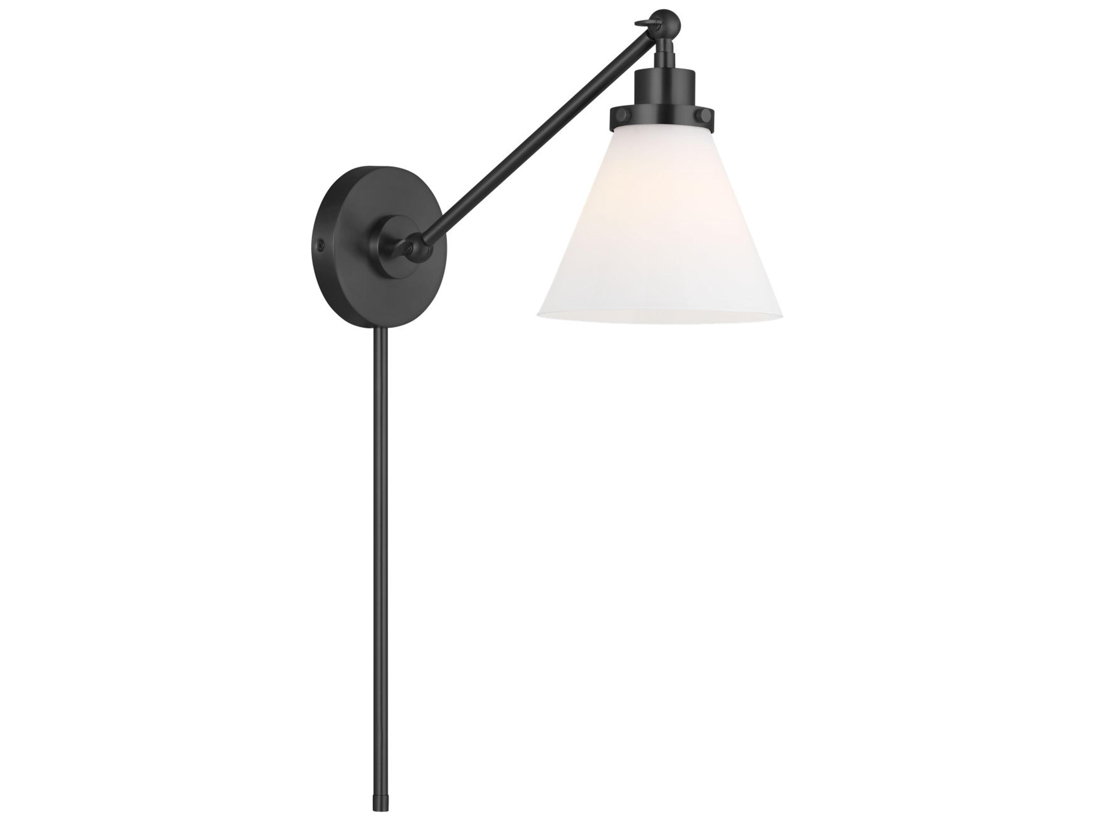 Wellfleet 1-Light Midnight Black Swing Wall Sconce