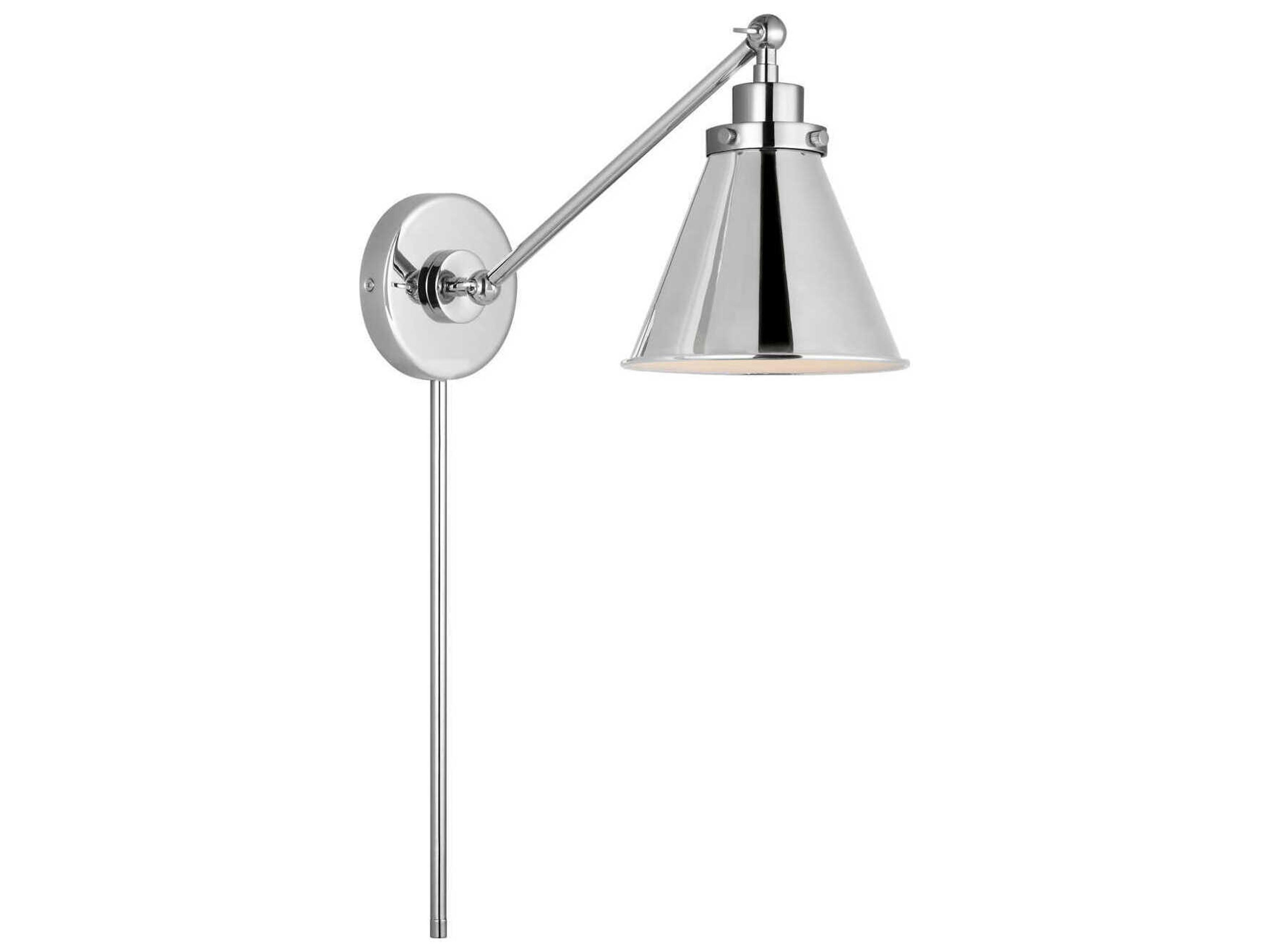 Wellfleet 1-Light Polished Nickel Swing Wall Sconce