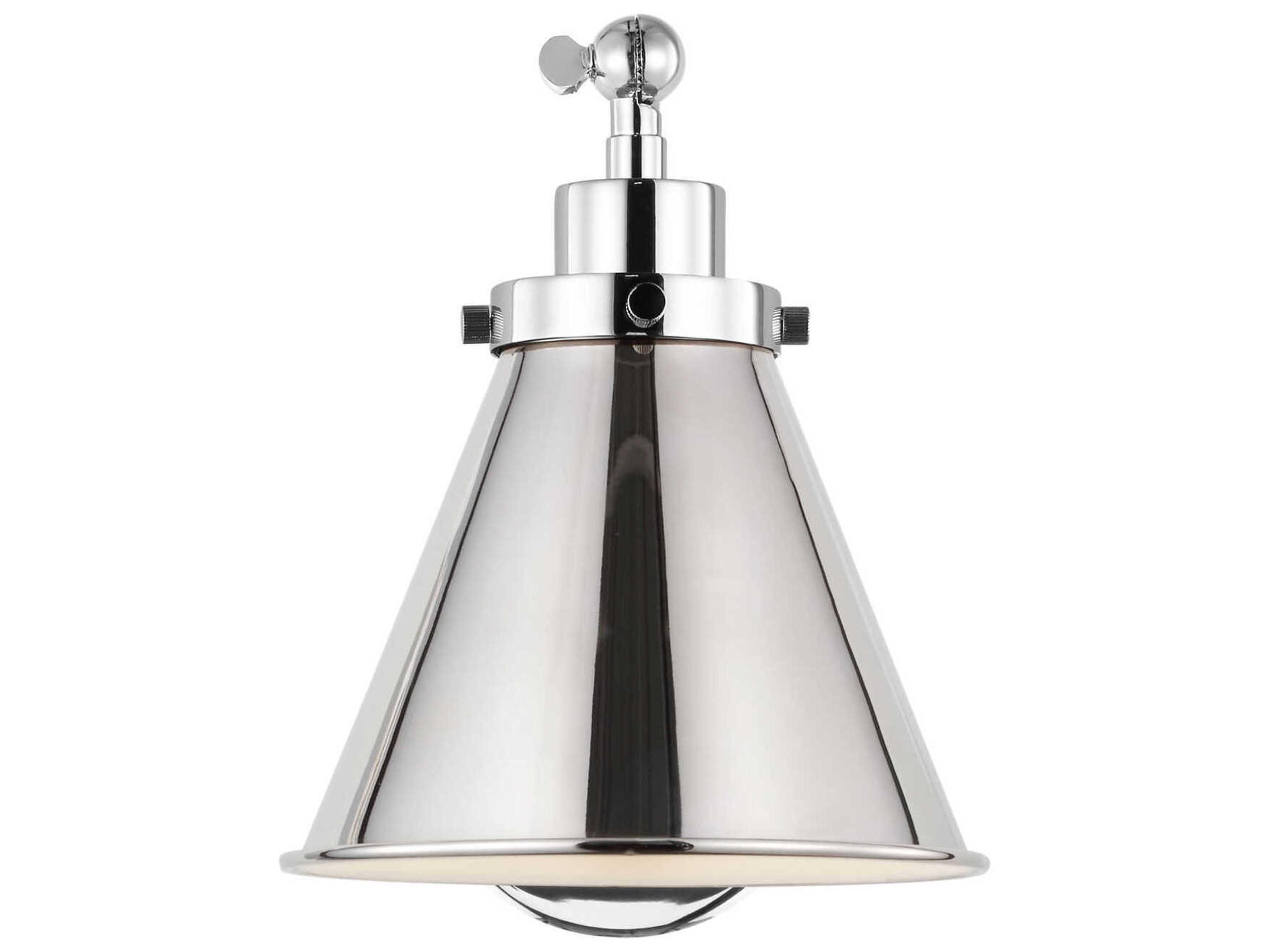 Visual Comfort Studio Wellfleet 1-Light Polished Nickel Swing Wall Sconce