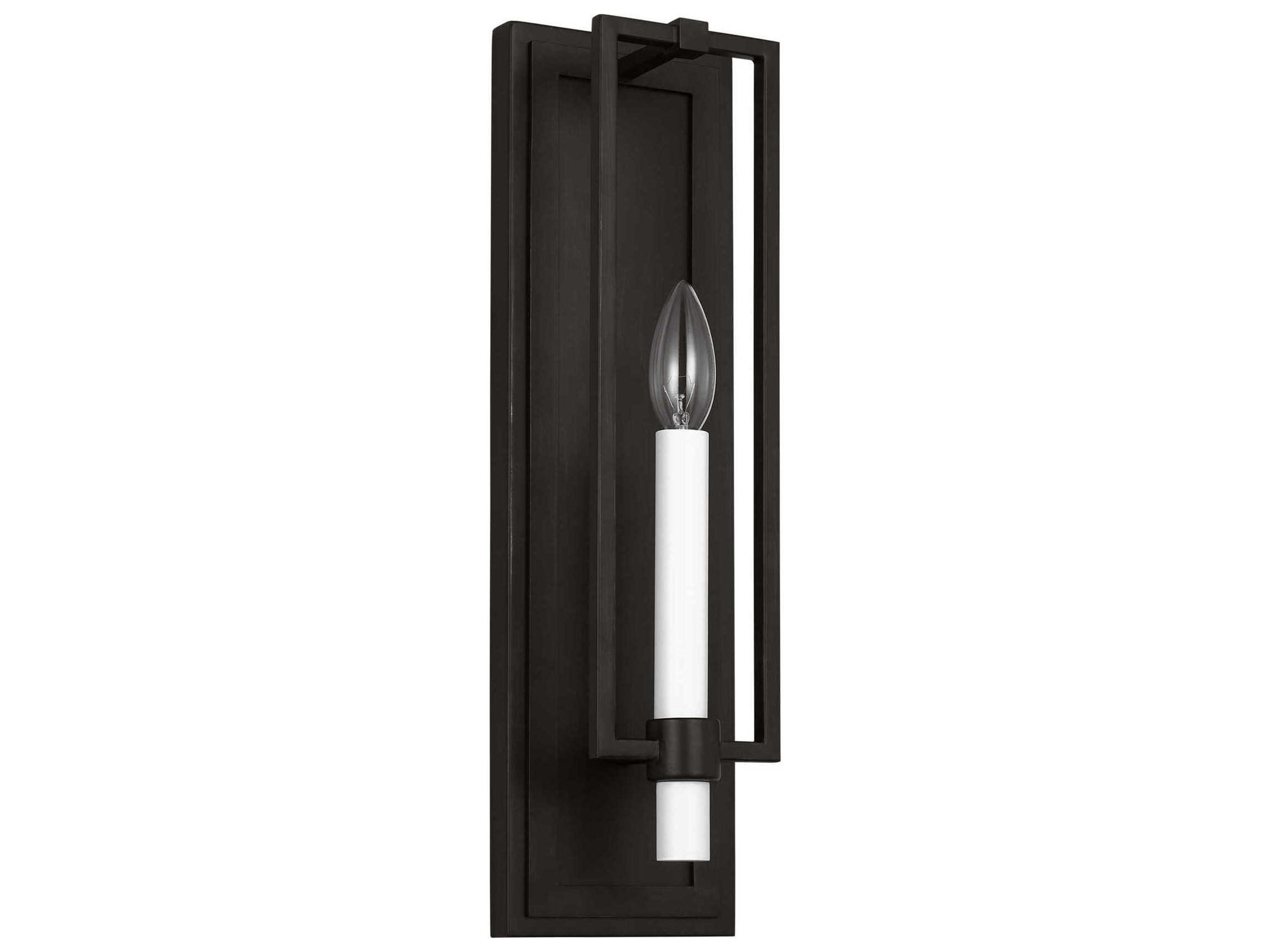 Visual Comfort Studio Marston 1-Light Aged Iron Black Wall Sconce