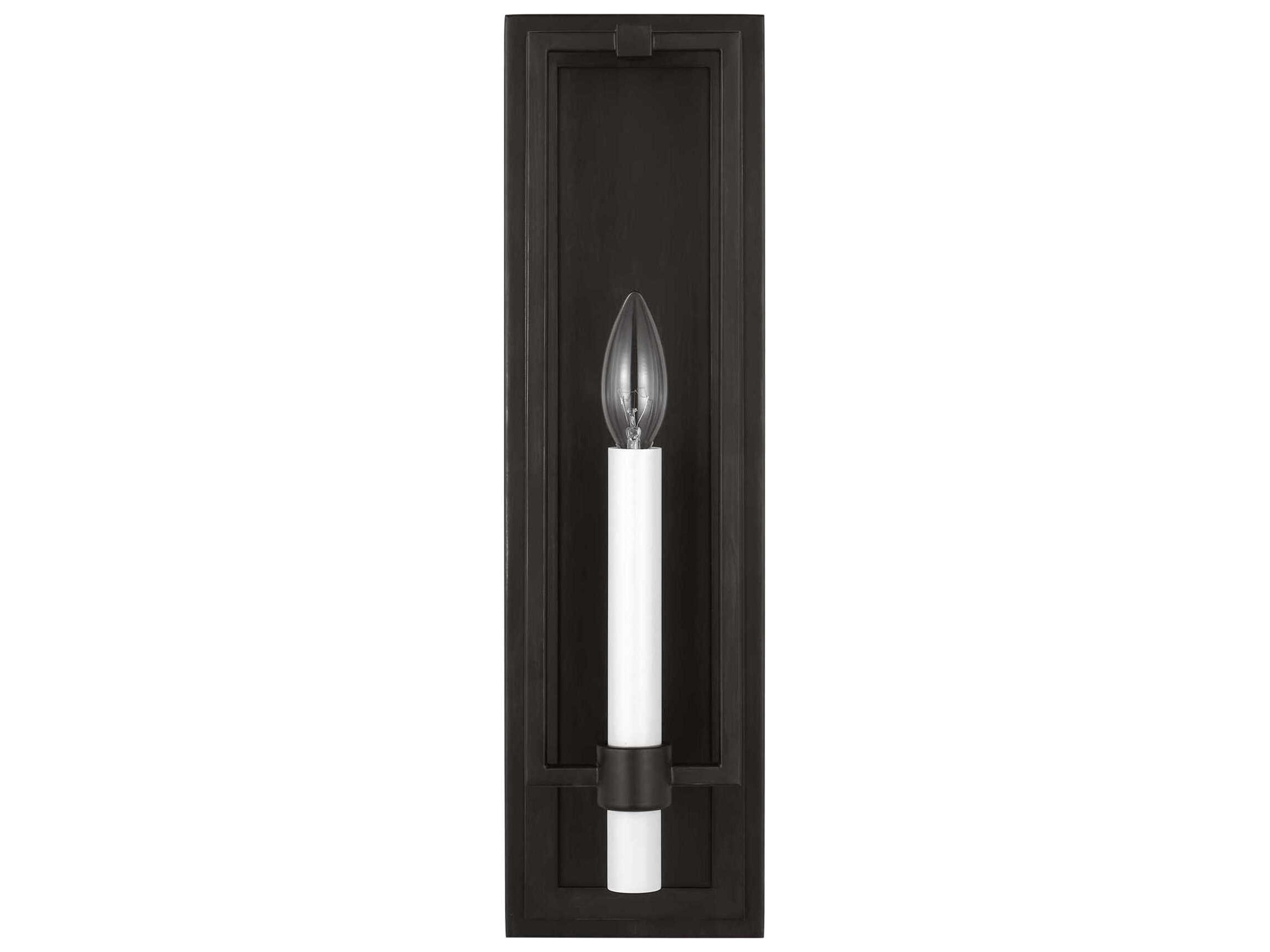 Visual Comfort Studio Marston 1-Light Aged Iron Black Wall Sconce