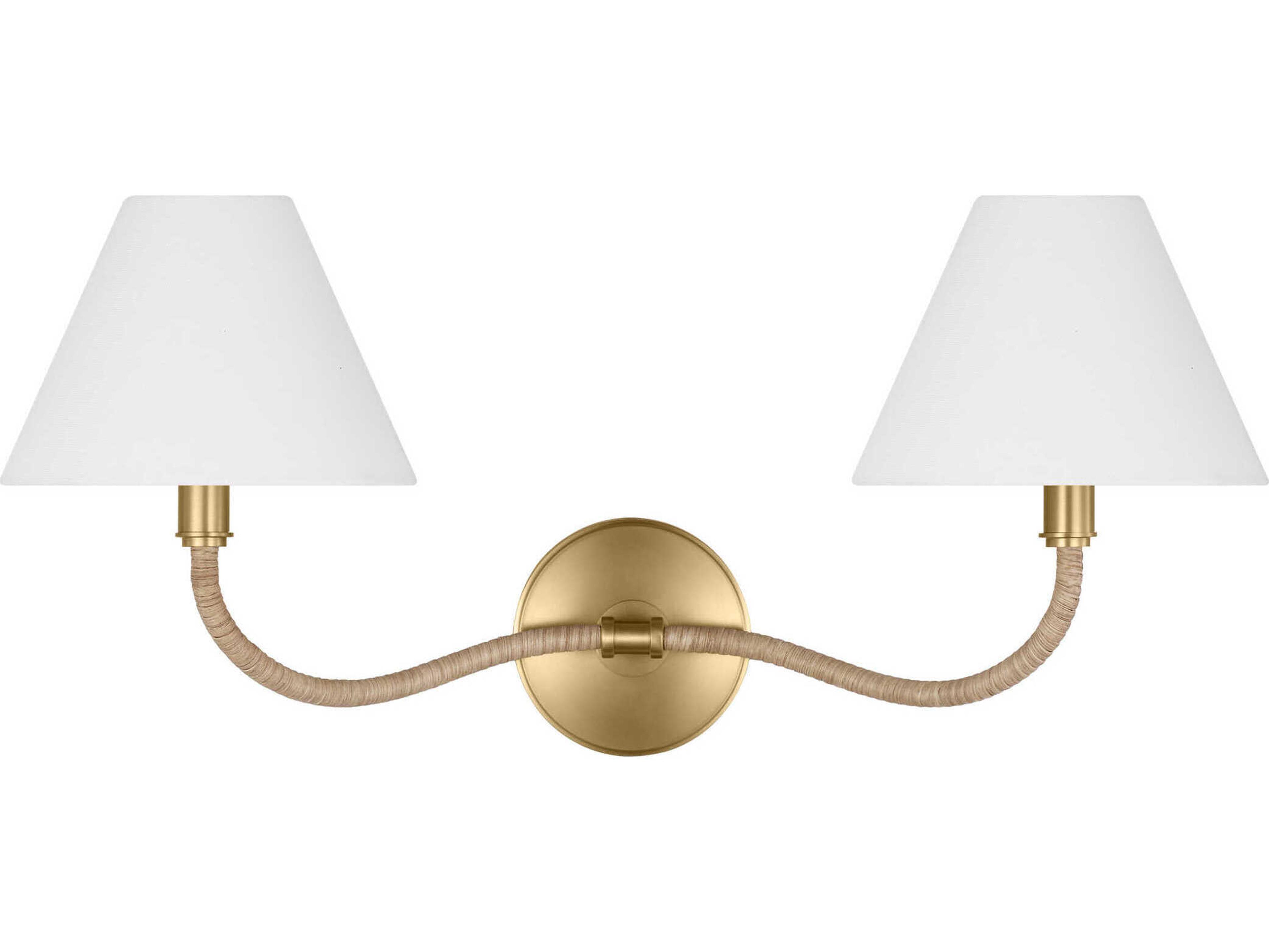 Visual Comfort Studio Laguna 2-Light Burnished Brass Vanity Light