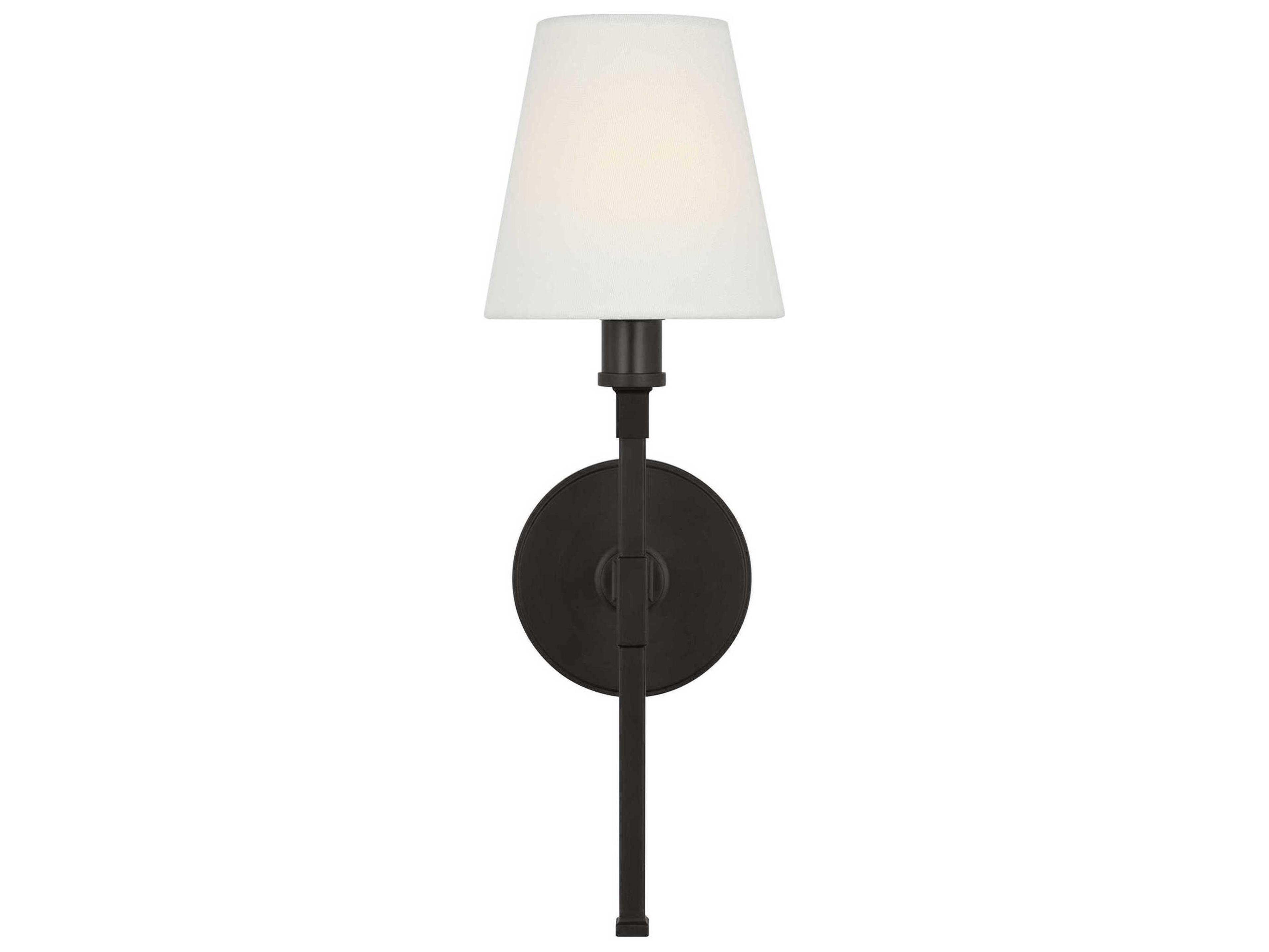 Visual Comfort Studio Perth 1-Light Aged Iron Black Wall Sconce
