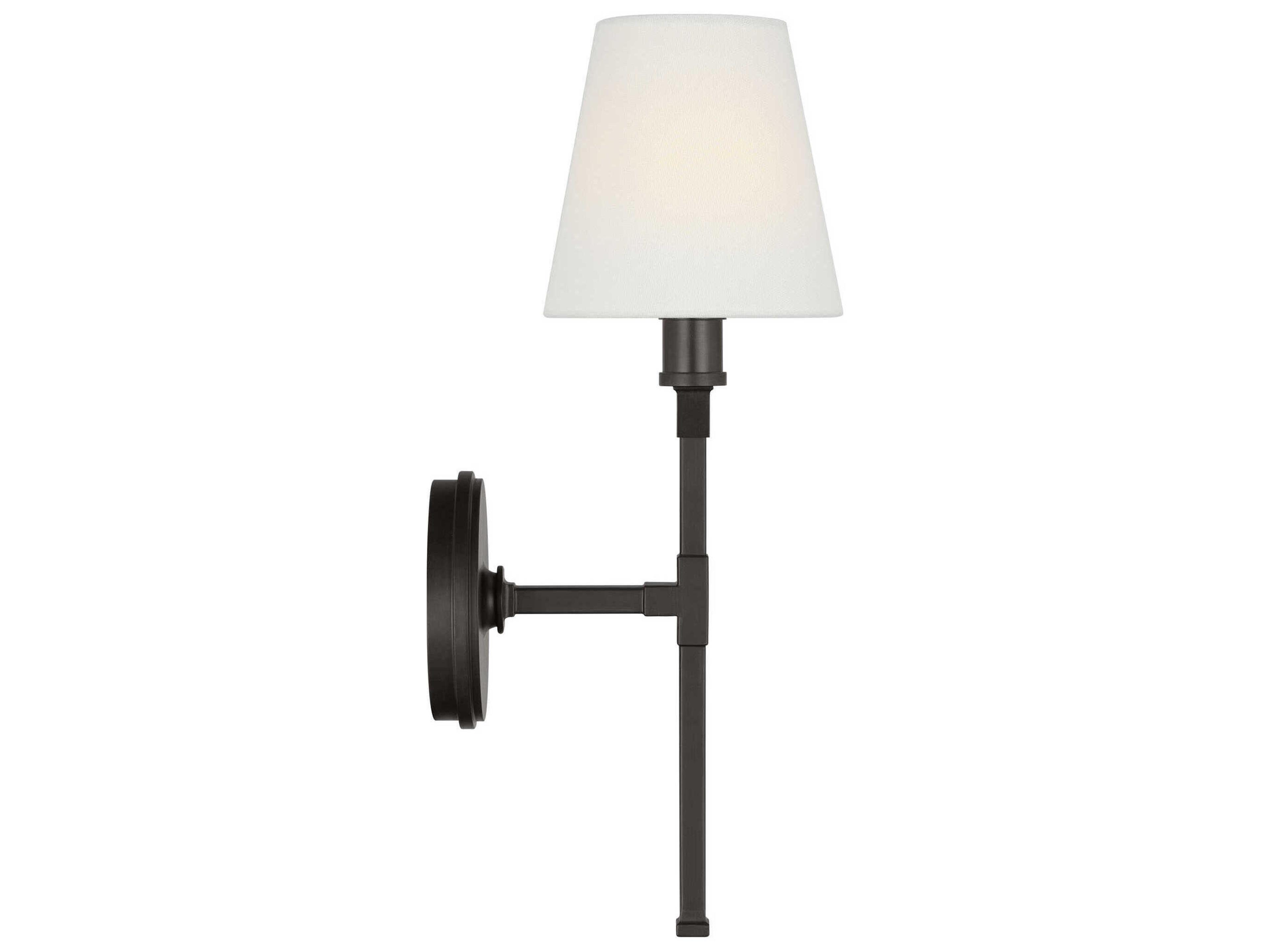 Visual Comfort Studio Perth 1-Light Aged Iron Black Wall Sconce