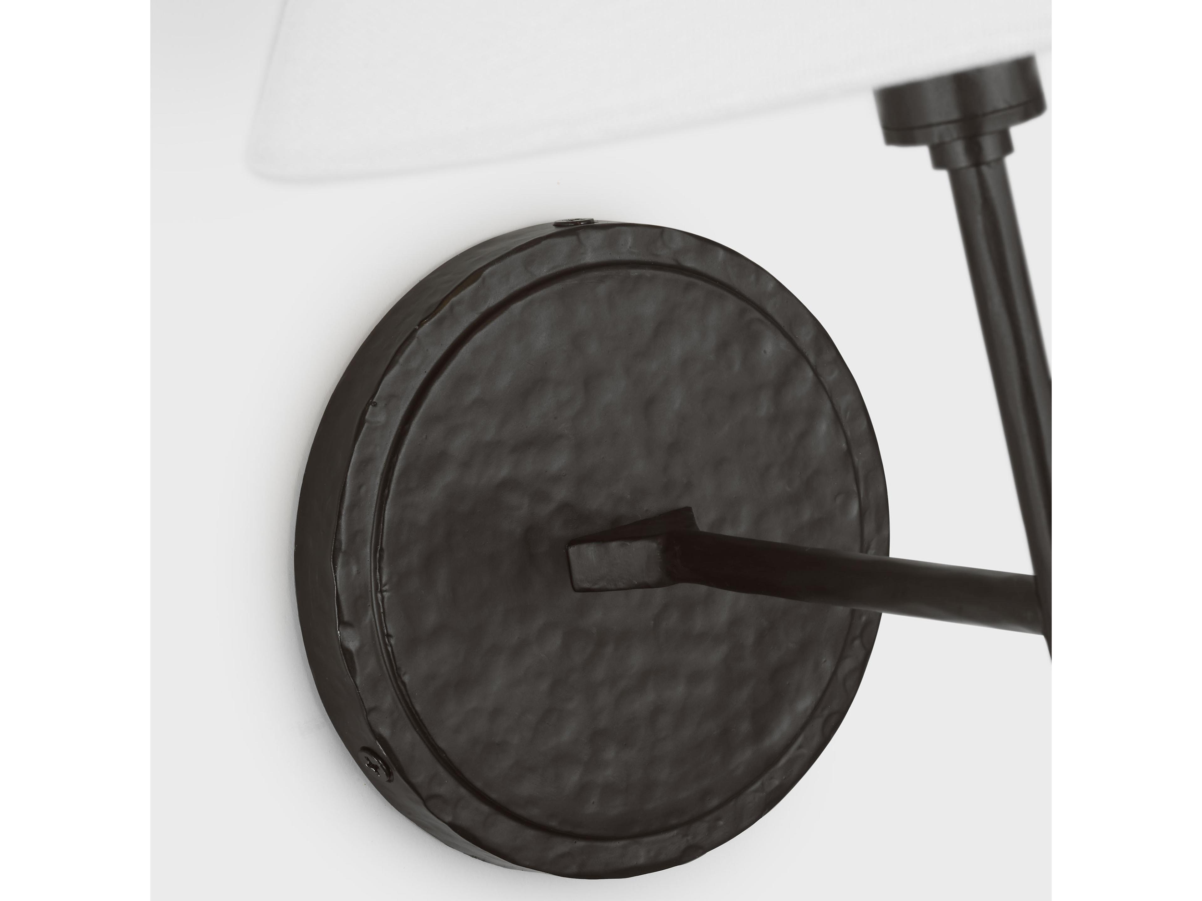 Visual Comfort Studio Ridgewood 1-Light Aged Iron Black Wall Sconce