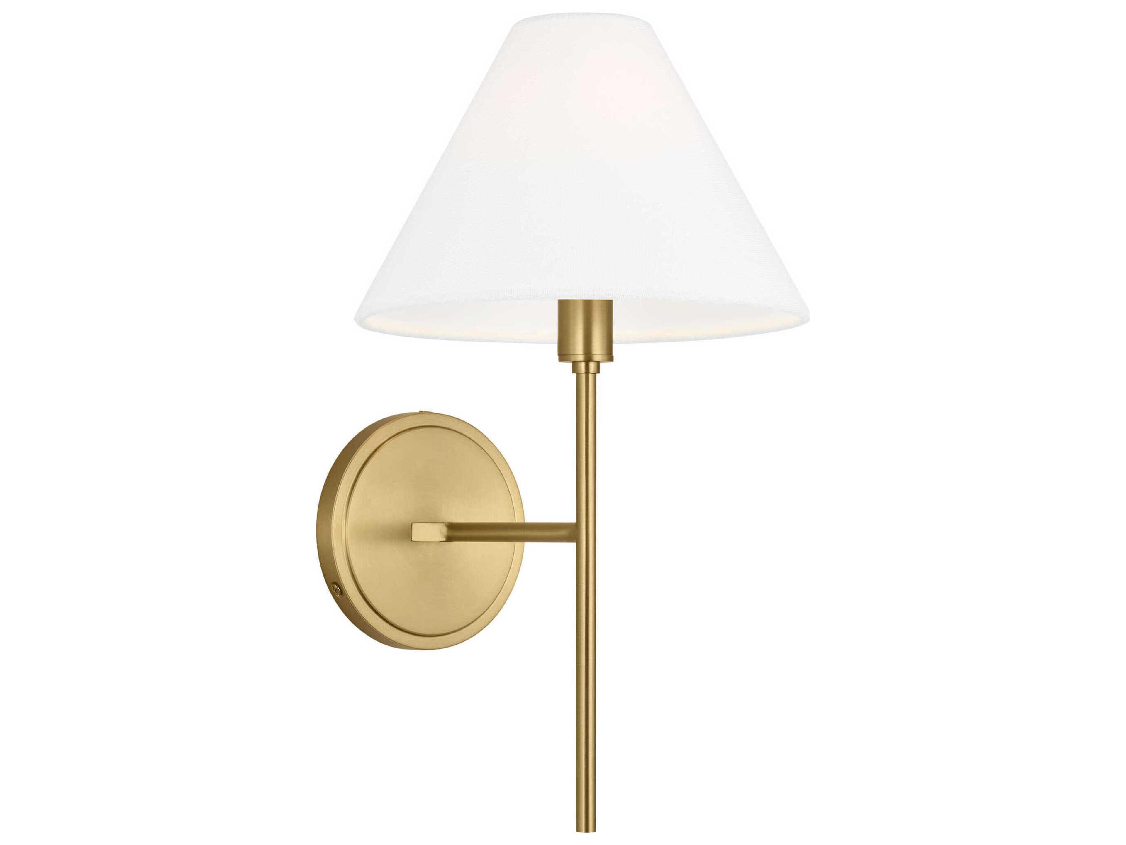 Wall Sconce Ridgewood Burnished Brass Linen Shade