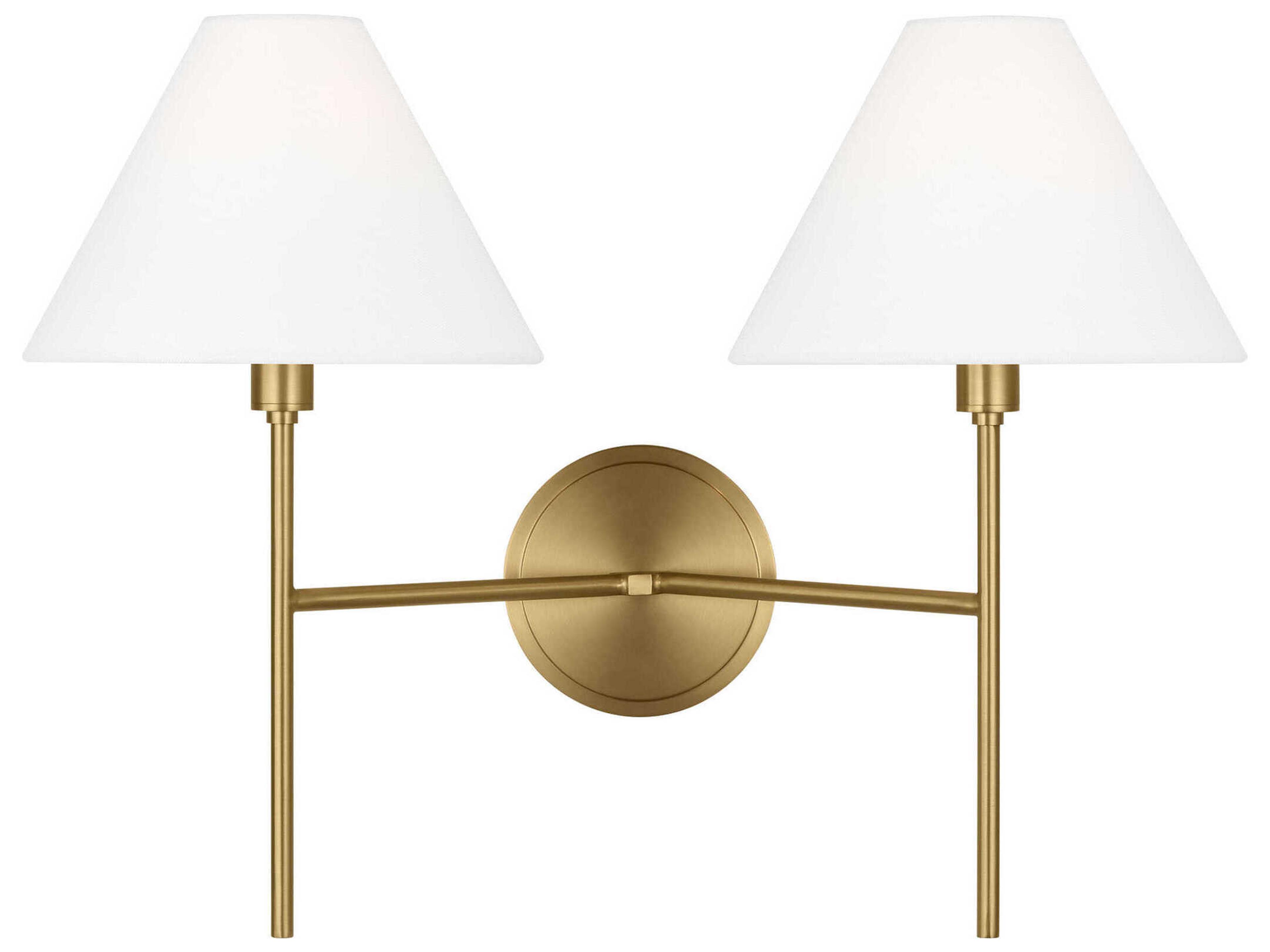 Visual Comfort Studio Ridgewood 2-Light Burnished Brass Wall Sconce