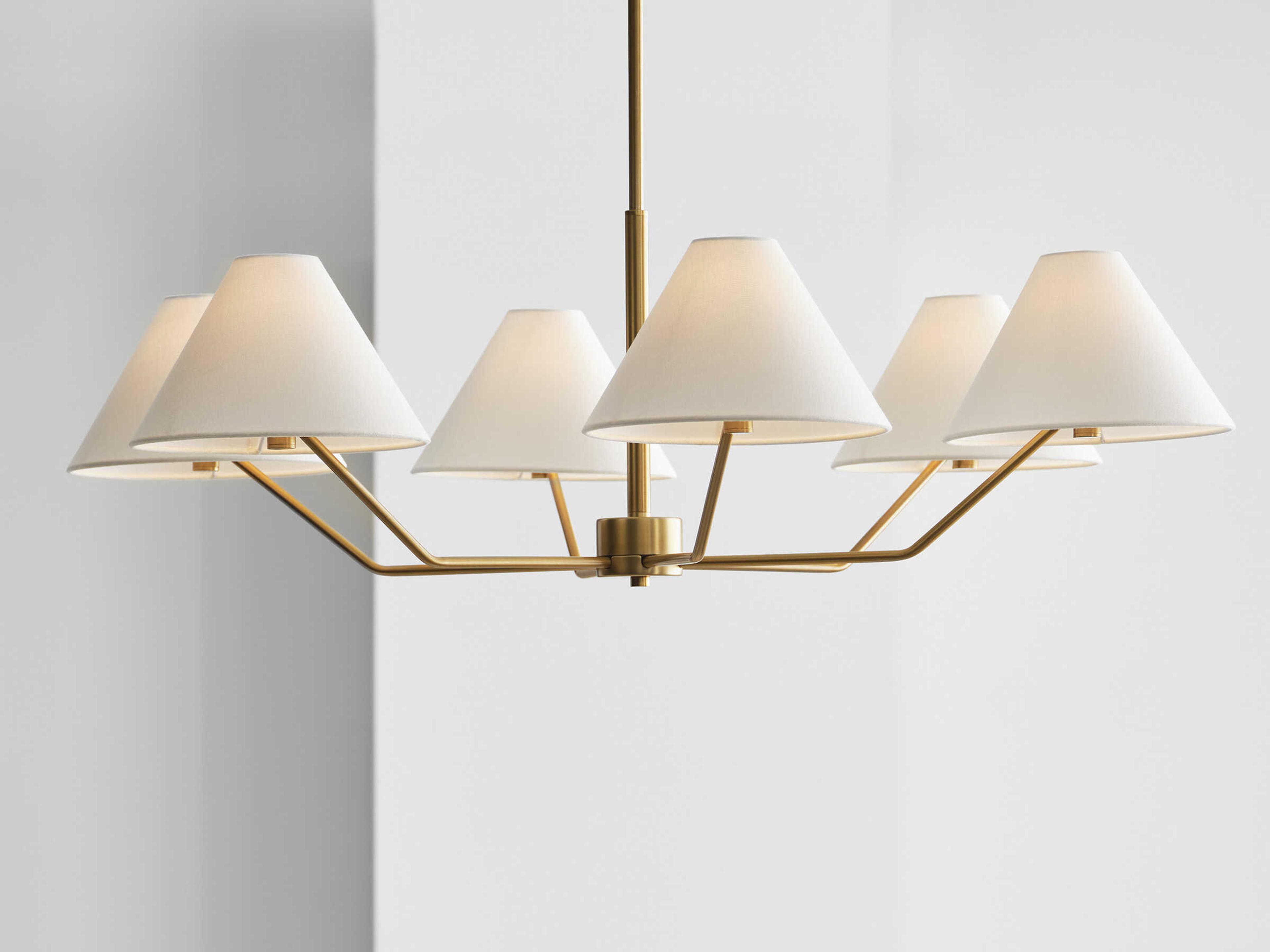Visual Comfort Studio Burke 6-Light Satin Brass Chandelier