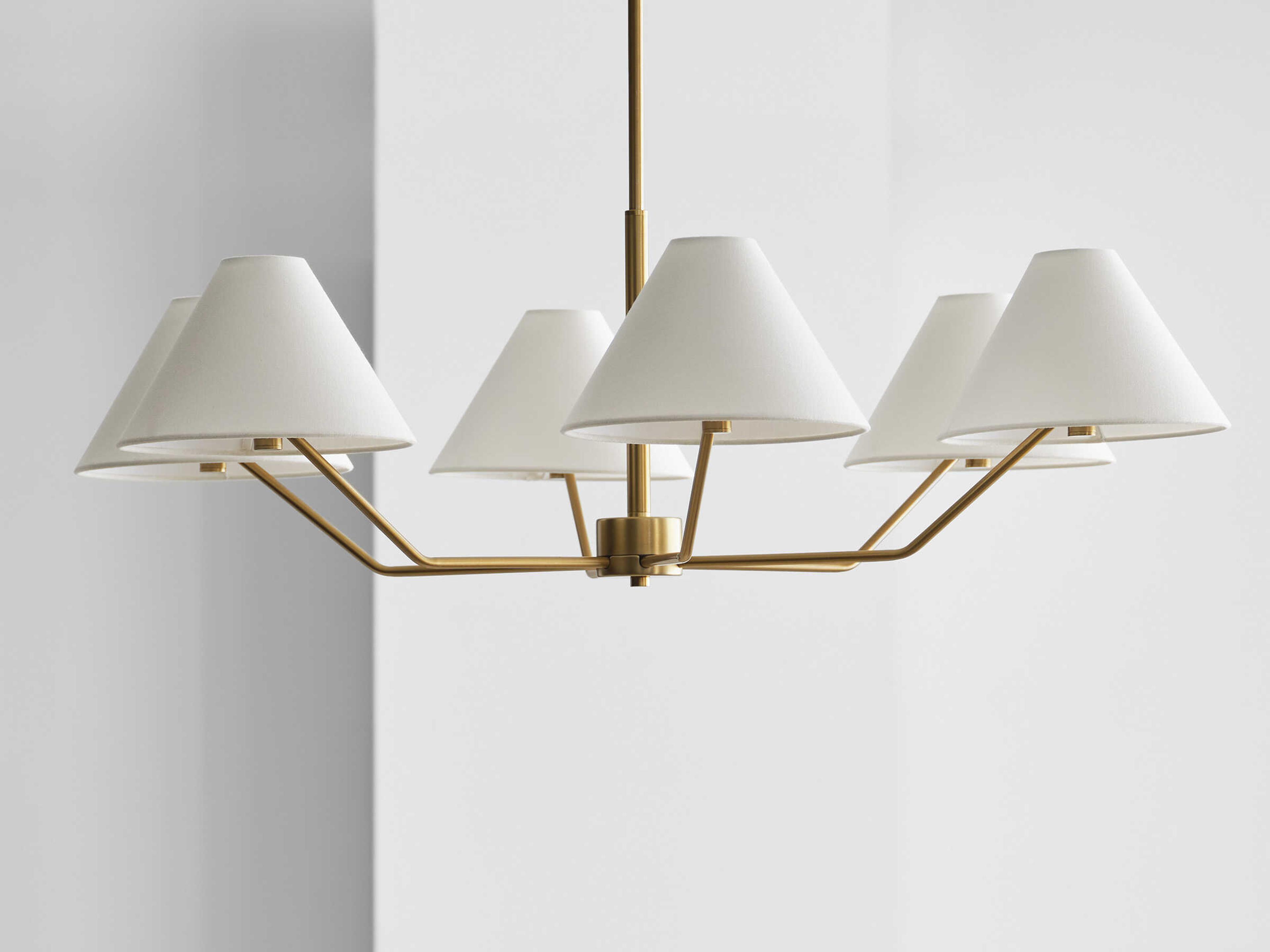 Visual Comfort Studio Burke 6-Light Satin Brass Chandelier